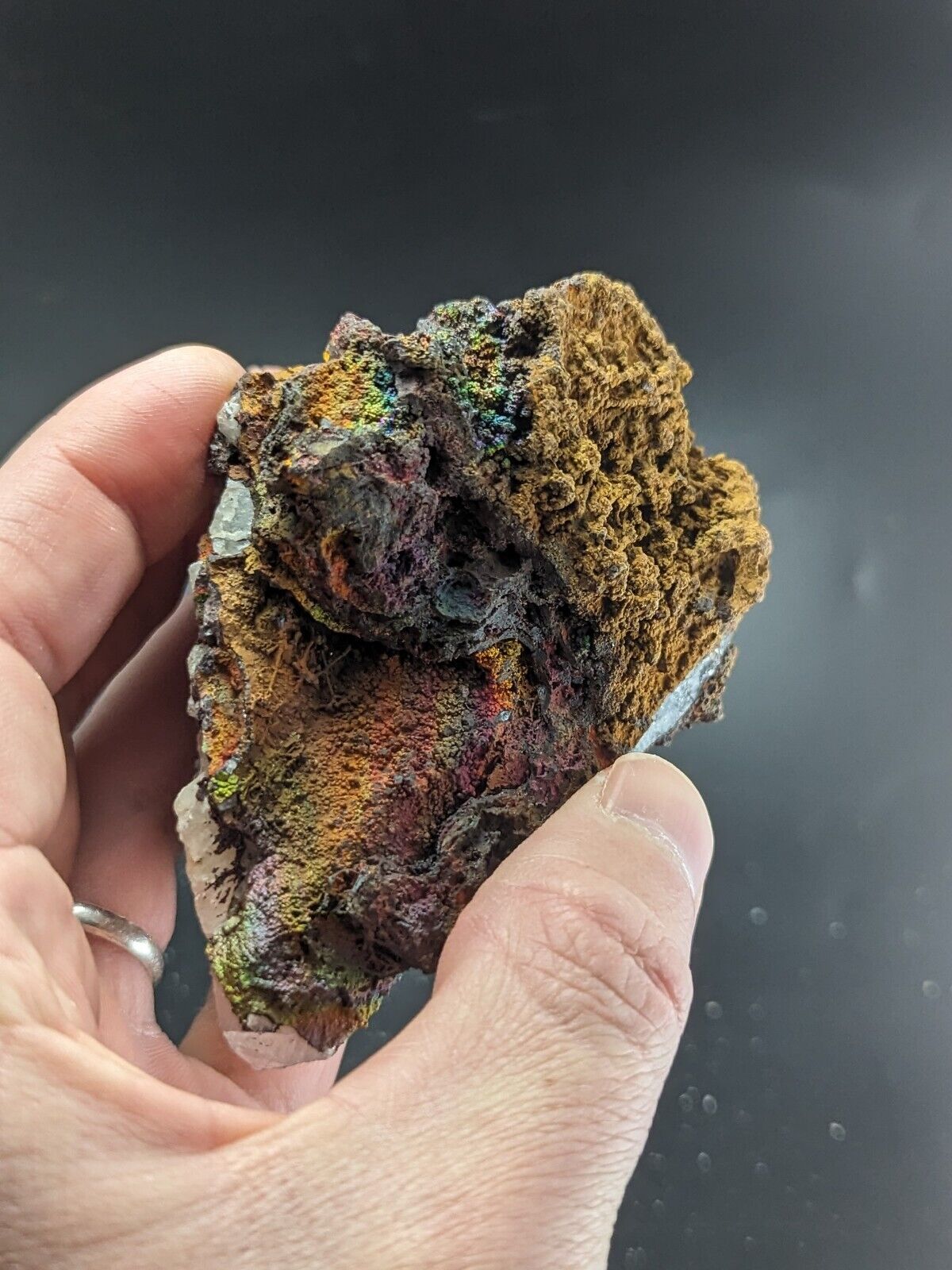 Turgite Iridescent Hematite on Quartz Graves Mountain Georgia Old Collection - Collectibles:Rocks Fossils &