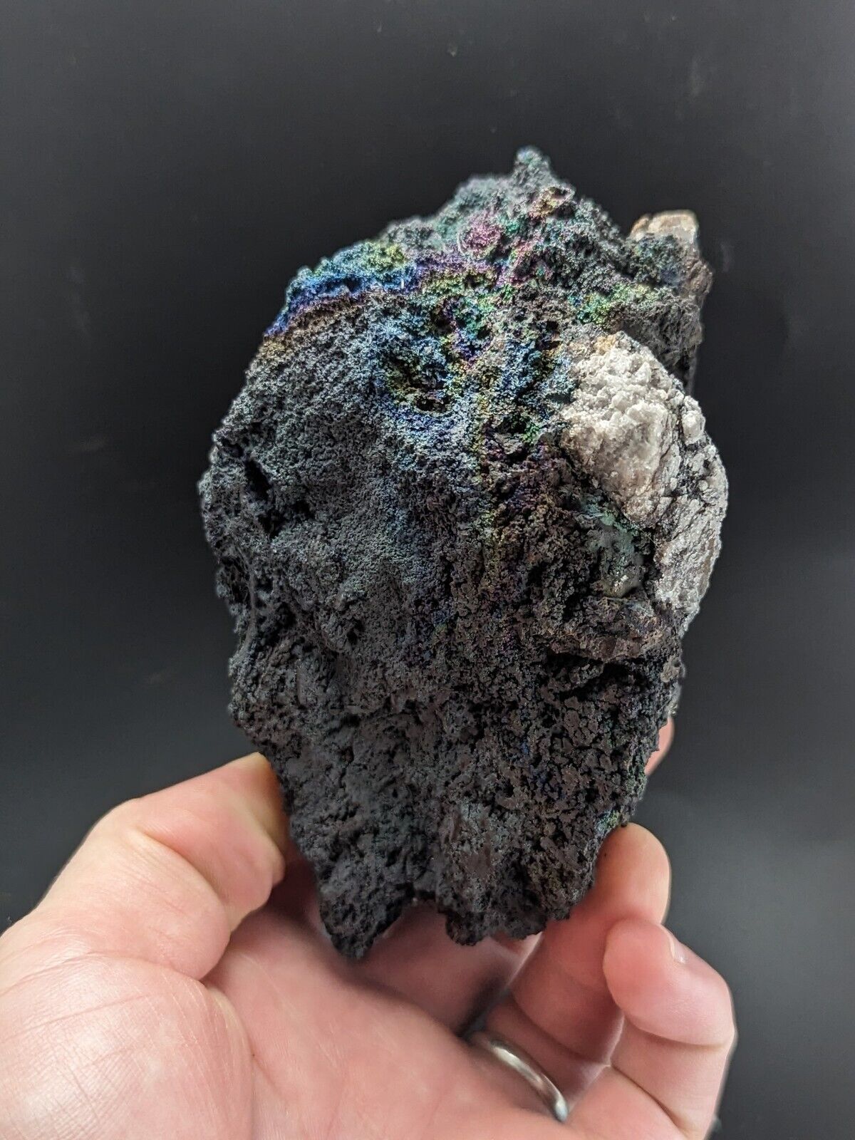 Turgite Iridescent Hematite on Quartz Graves Mountain Georgia Old Collection - Collectibles:Rocks Fossils &