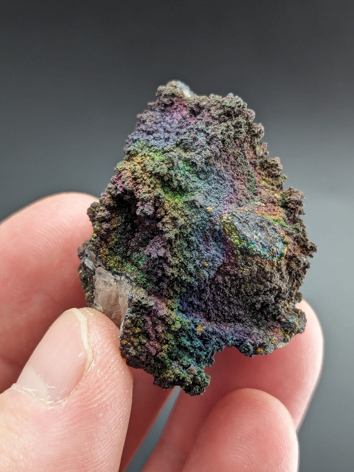 Turgite Iridescent Hematite on Quartz Graves Mountain Georgia Old Collection - Collectibles:Rocks Fossils &