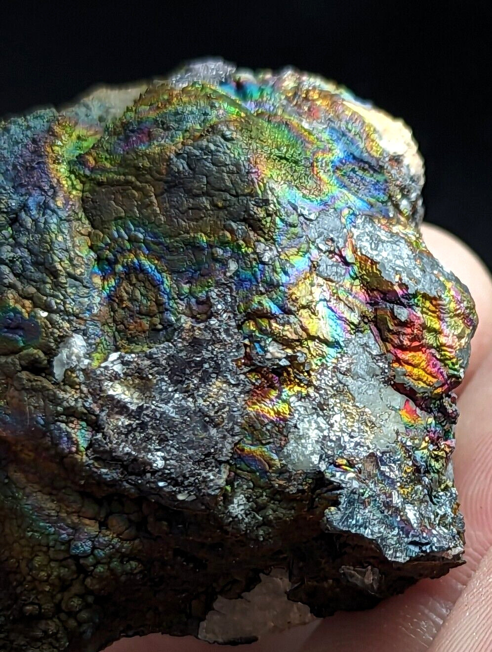 Turgite Iridescent Hematite on Quartz! Graves Mountain Georgia USA Old Stock - Collectibles:Rocks Fossils &