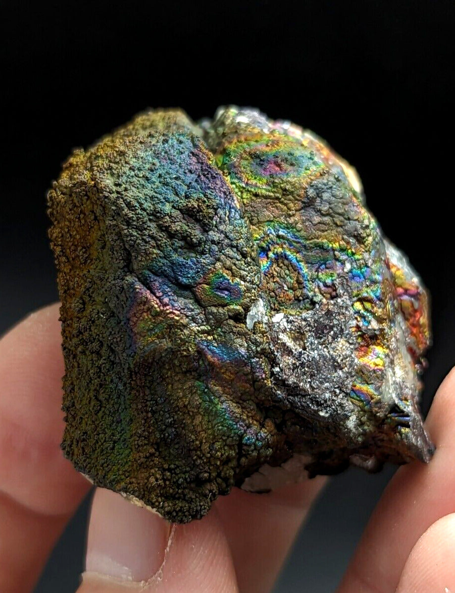 Turgite Iridescent Hematite on Quartz! Graves Mountain Georgia USA Old Stock - Collectibles:Rocks Fossils &