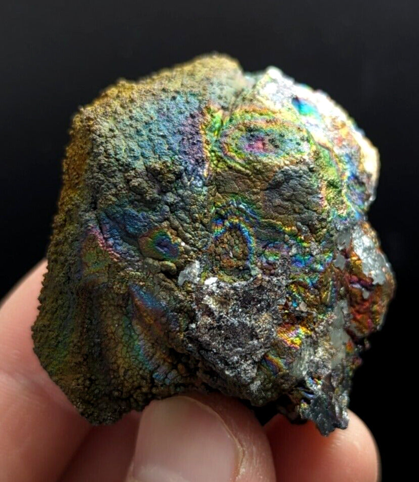 Turgite Iridescent Hematite on Quartz! Graves Mountain Georgia USA Old Stock - Collectibles:Rocks Fossils &