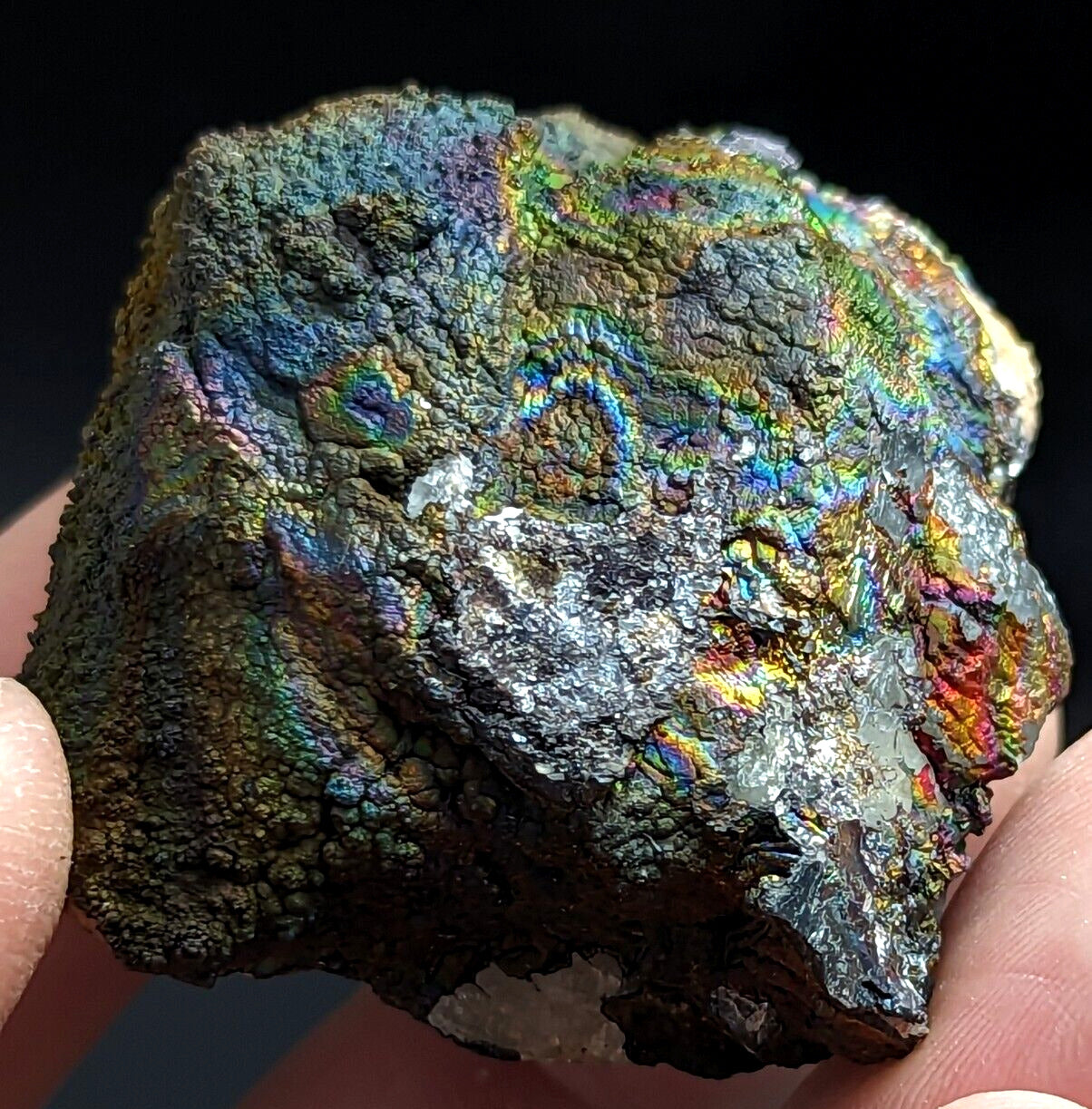 Turgite Iridescent Hematite on Quartz! Graves Mountain Georgia USA Old Stock - Collectibles:Rocks Fossils &
