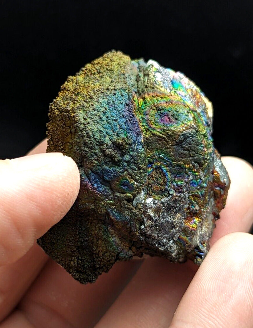Turgite Iridescent Hematite on Quartz! Graves Mountain Georgia USA Old Stock - Collectibles:Rocks Fossils &