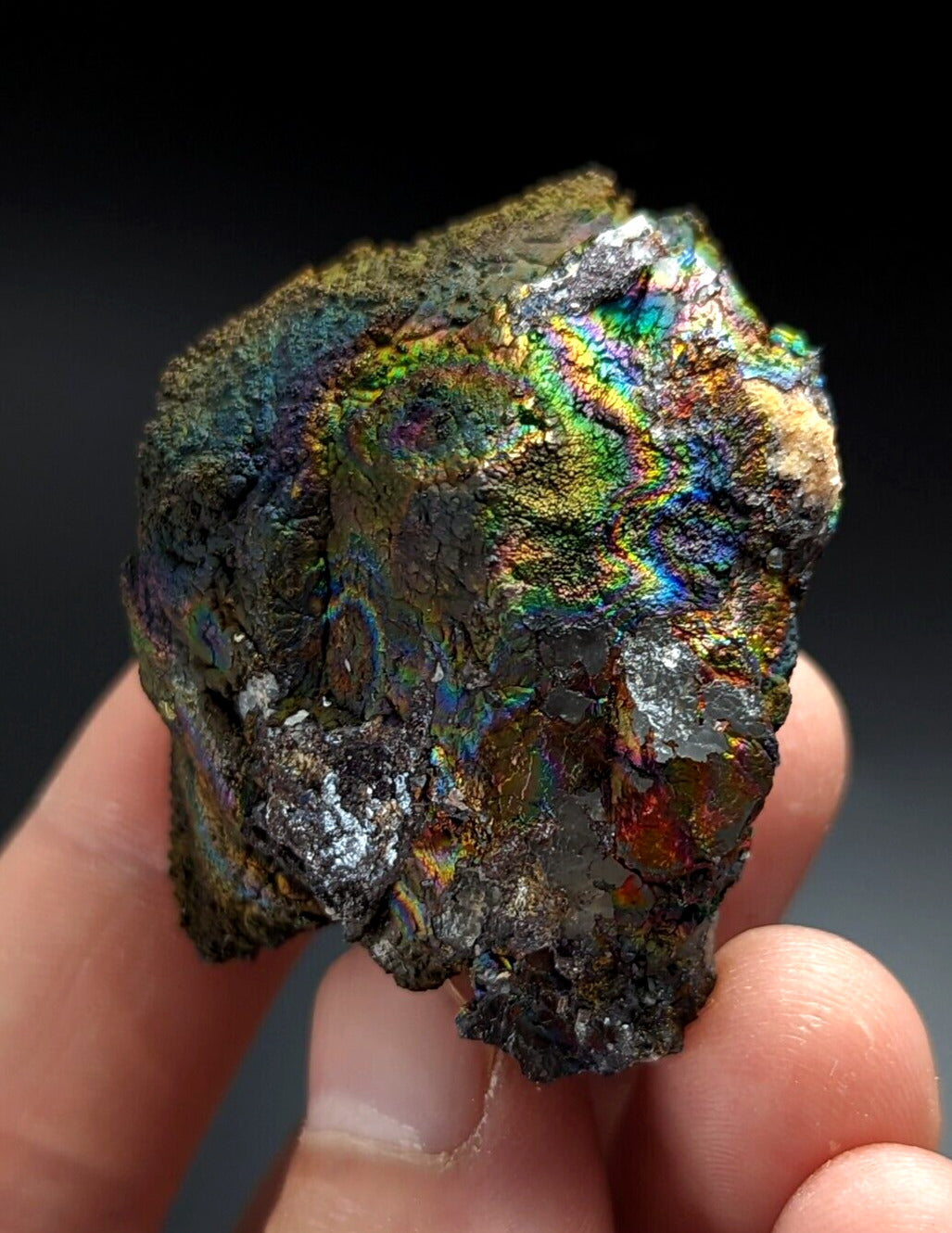 Turgite Iridescent Hematite on Quartz! Graves Mountain Georgia USA Old Stock - Collectibles:Rocks Fossils &