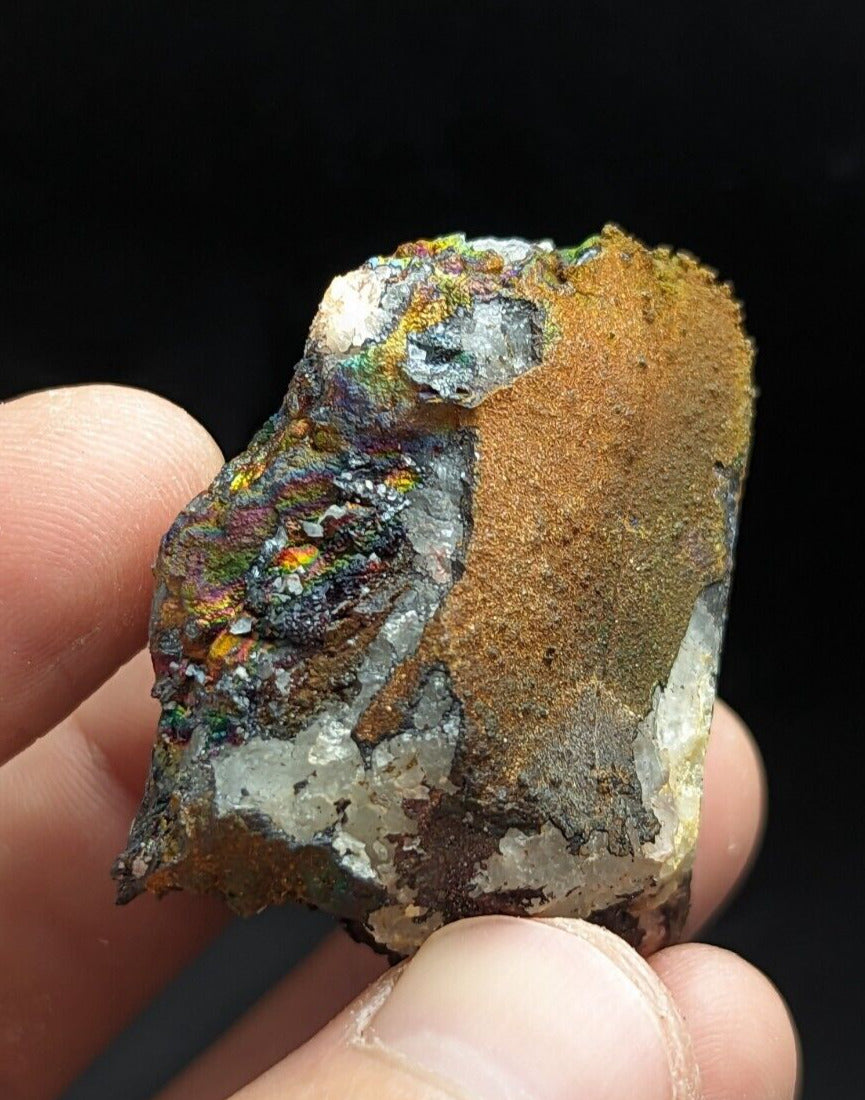 Turgite Iridescent Hematite on Quartz! Graves Mountain Georgia USA Old Stock - Collectibles:Rocks Fossils &