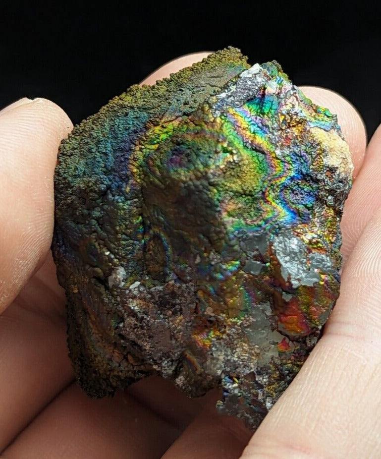 Turgite Iridescent Hematite on Quartz! Graves Mountain Georgia USA Old Stock - Collectibles:Rocks Fossils &