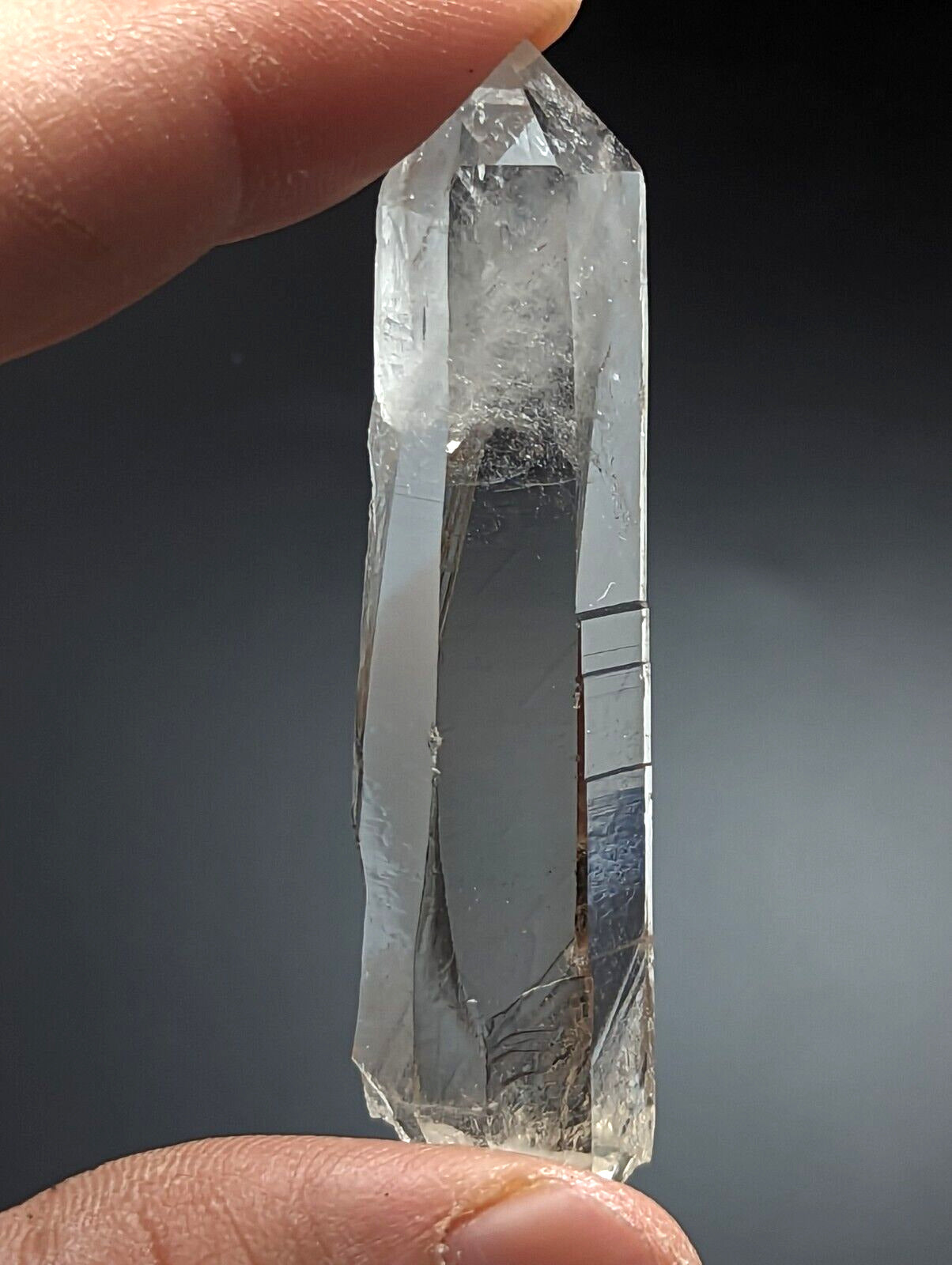 Unique Clear Quartz Crystal w/ cloudy end - Montgomery County Arkansas ooak - Collectibles:Rocks Fossils &