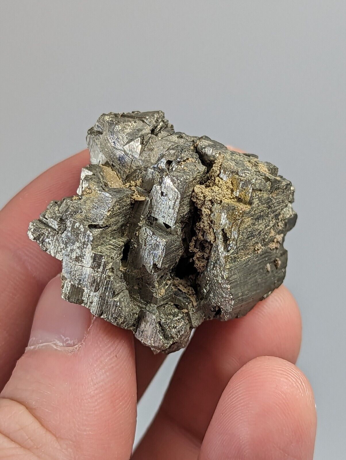 Unique Etched Pyrite with Albite + Molybdenum Magnet Cove Arkansas Old Stock - Collectibles:Rocks Fossils &