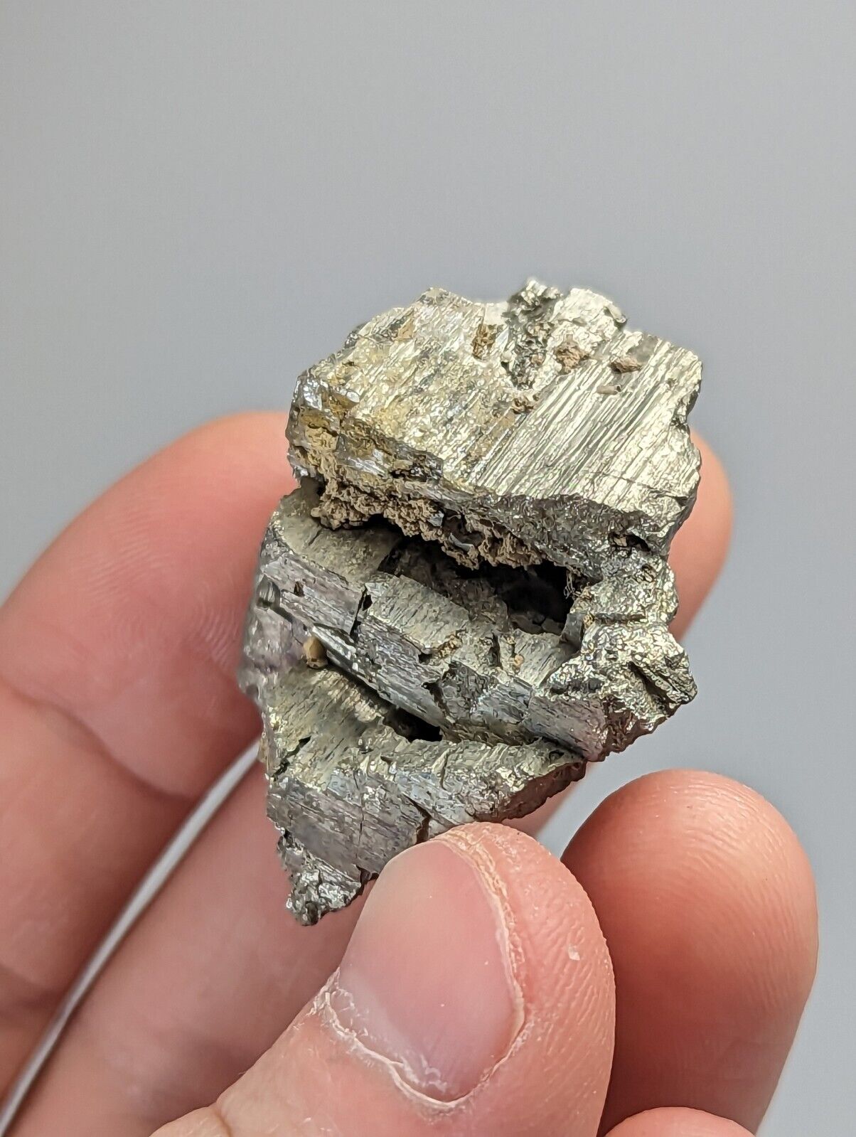 Unique Etched Pyrite with Albite + Molybdenum Magnet Cove Arkansas Old Stock - Collectibles:Rocks Fossils &