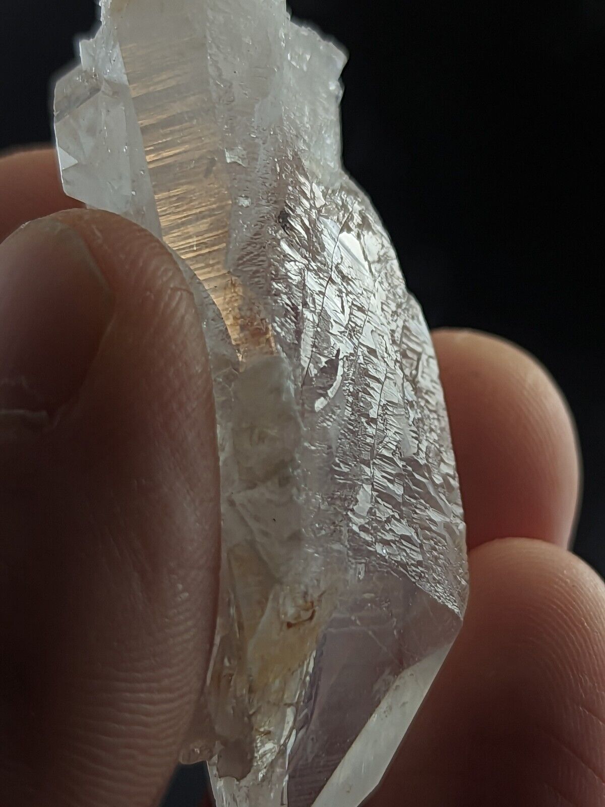 Unique Etched Quartz Crystal Point Amazing Old Stock Garland County Arkansas - Collectibles:Rocks Fossils &