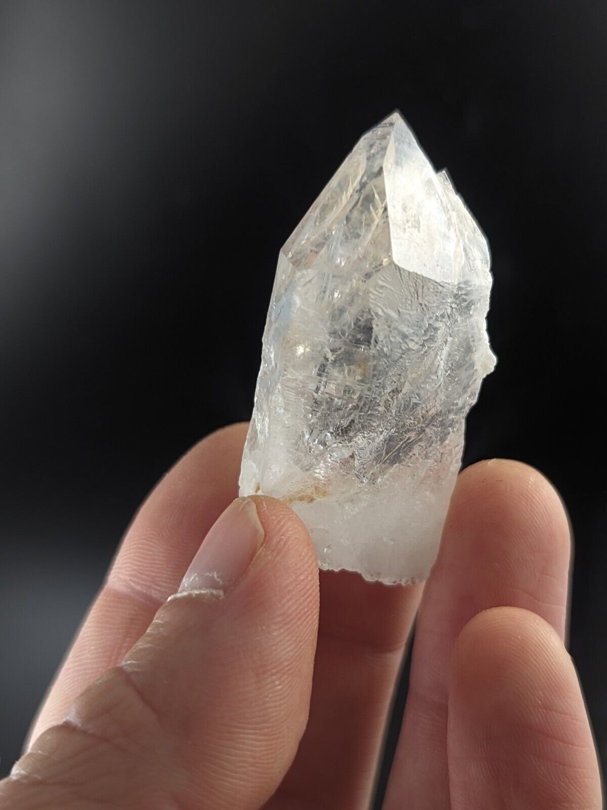 Unique Etched Quartz Crystal Point Amazing Old Stock Garland County Arkansas - Collectibles:Rocks Fossils &