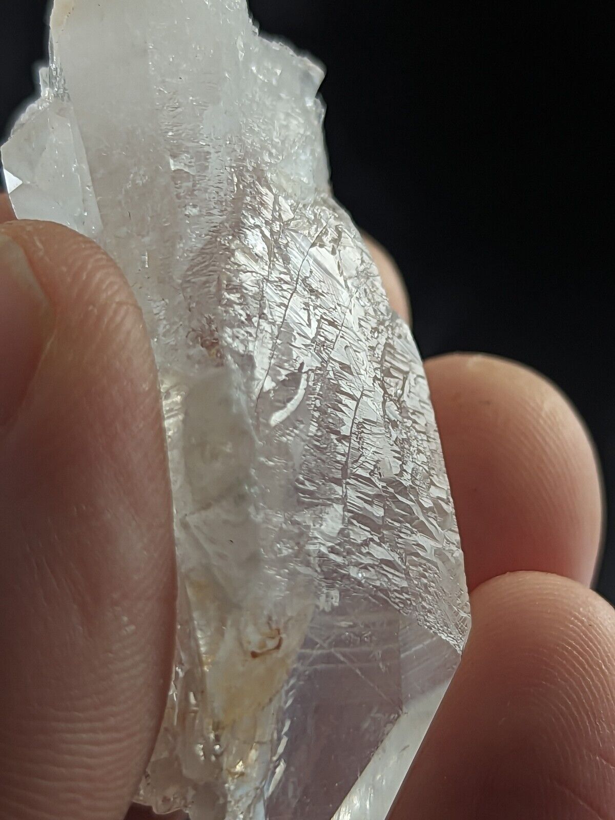 Unique Etched Quartz Crystal Point Amazing Old Stock Garland County Arkansas - Collectibles:Rocks Fossils &