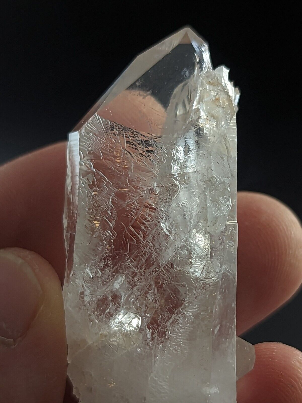 Unique Etched Quartz Crystal Point Amazing Old Stock Garland County Arkansas - Collectibles:Rocks Fossils &