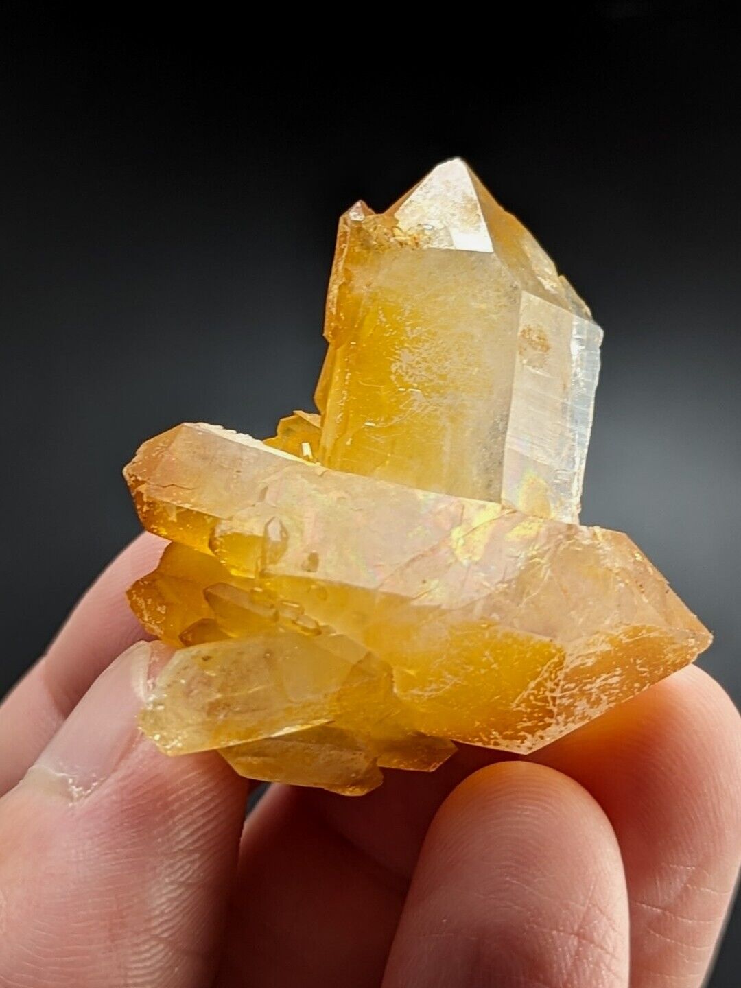 Unique Quartz Crystal Floater - Garland County Arkansas w/ natural iridescence - Collectibles:Rocks Fossils &
