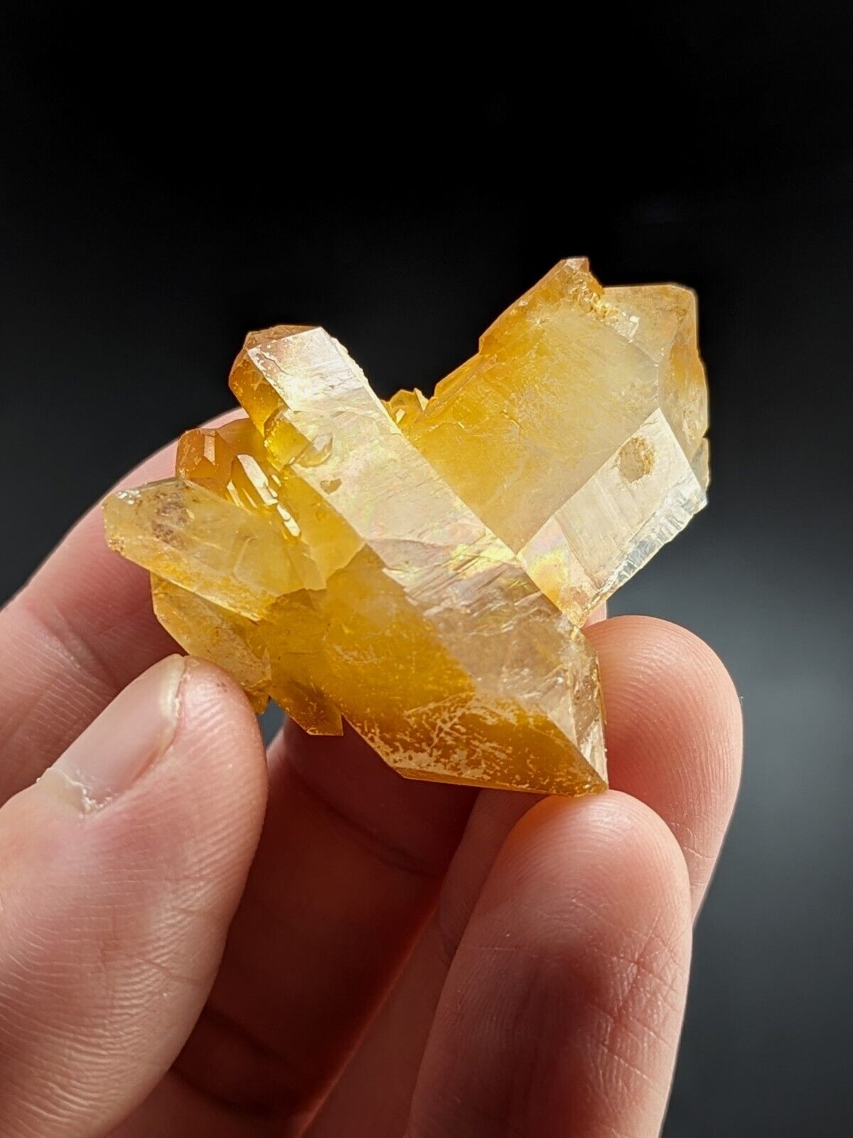 Unique Quartz Crystal Floater - Garland County Arkansas w/ natural iridescence - Collectibles:Rocks Fossils &