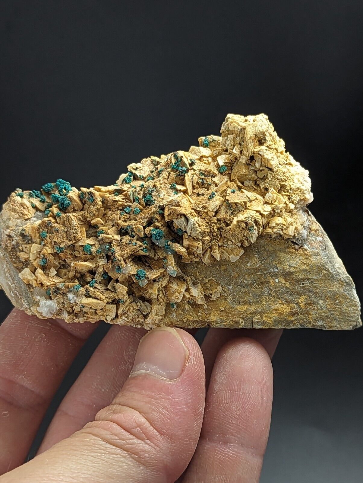 Very Rare Aurichalcite on Dolomite Red Cloud Mine Rush Marion Co. Arkansas - Collectibles:Rocks Fossils &