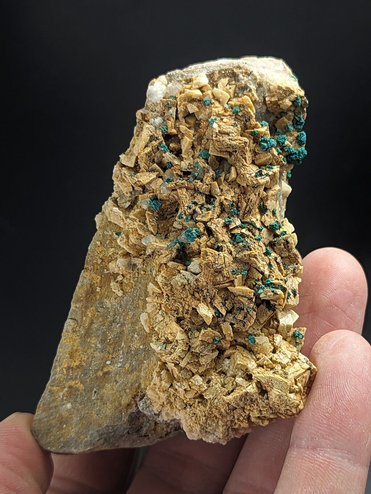 Very Rare Aurichalcite on Dolomite Red Cloud Mine Rush Marion Co. Arkansas - Collectibles:Rocks Fossils &
