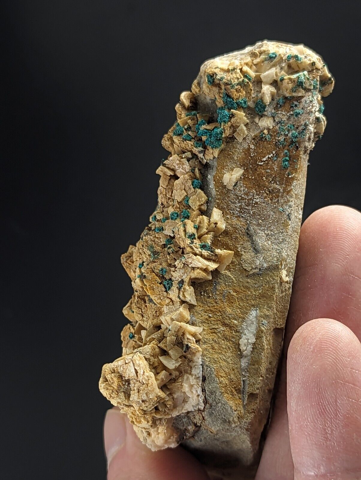 Very Rare Aurichalcite on Dolomite Red Cloud Mine Rush Marion Co. Arkansas - Collectibles:Rocks Fossils &