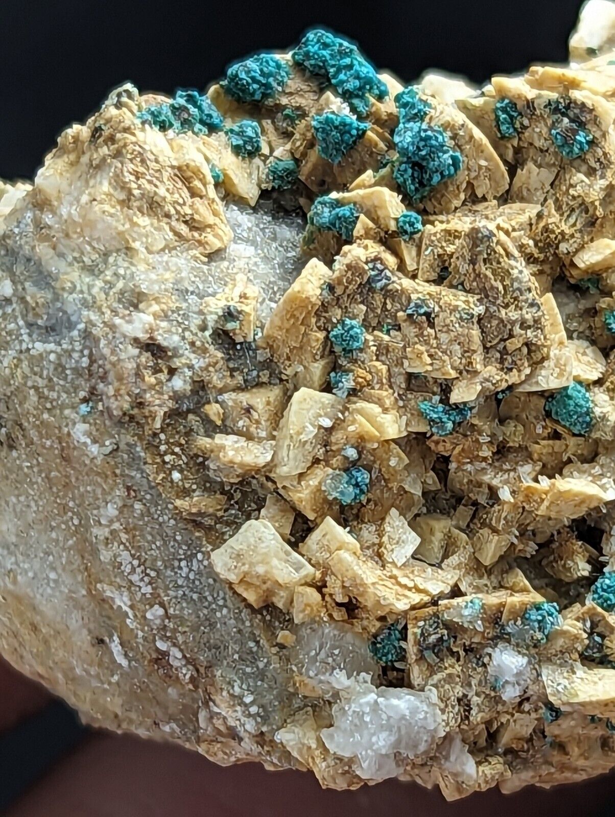 Very Rare Aurichalcite on Dolomite Red Cloud Mine Rush Marion Co. Arkansas - Collectibles:Rocks Fossils &