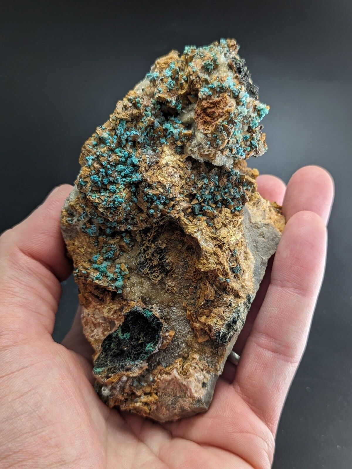 Very Rare Aurichalcite and Selenite Red Cloud Mine Rush Marion Co. Arkansas - Collectibles:Rocks Fossils &