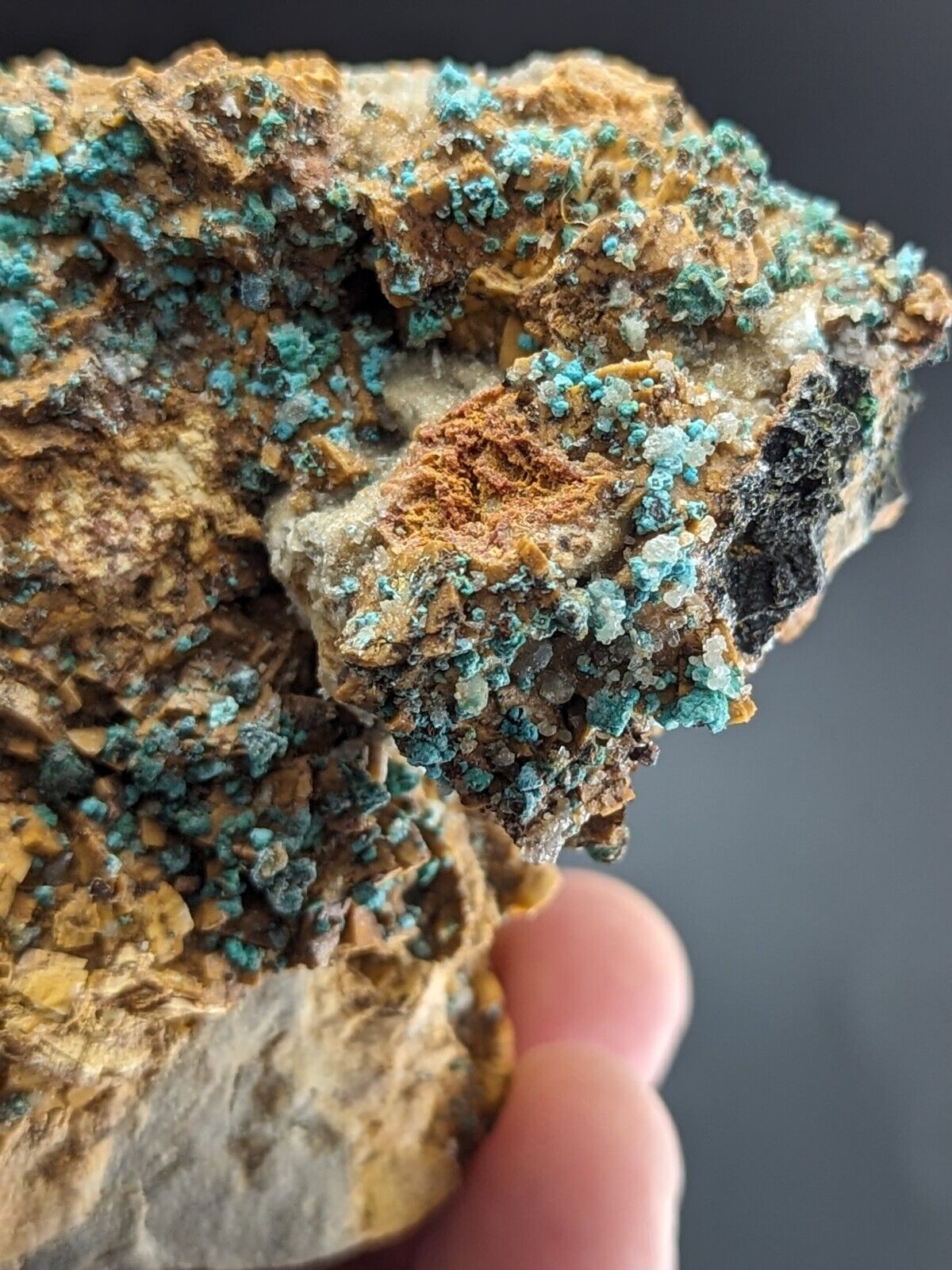 Very Rare Aurichalcite and Selenite Red Cloud Mine Rush Marion Co. Arkansas - Collectibles:Rocks Fossils &