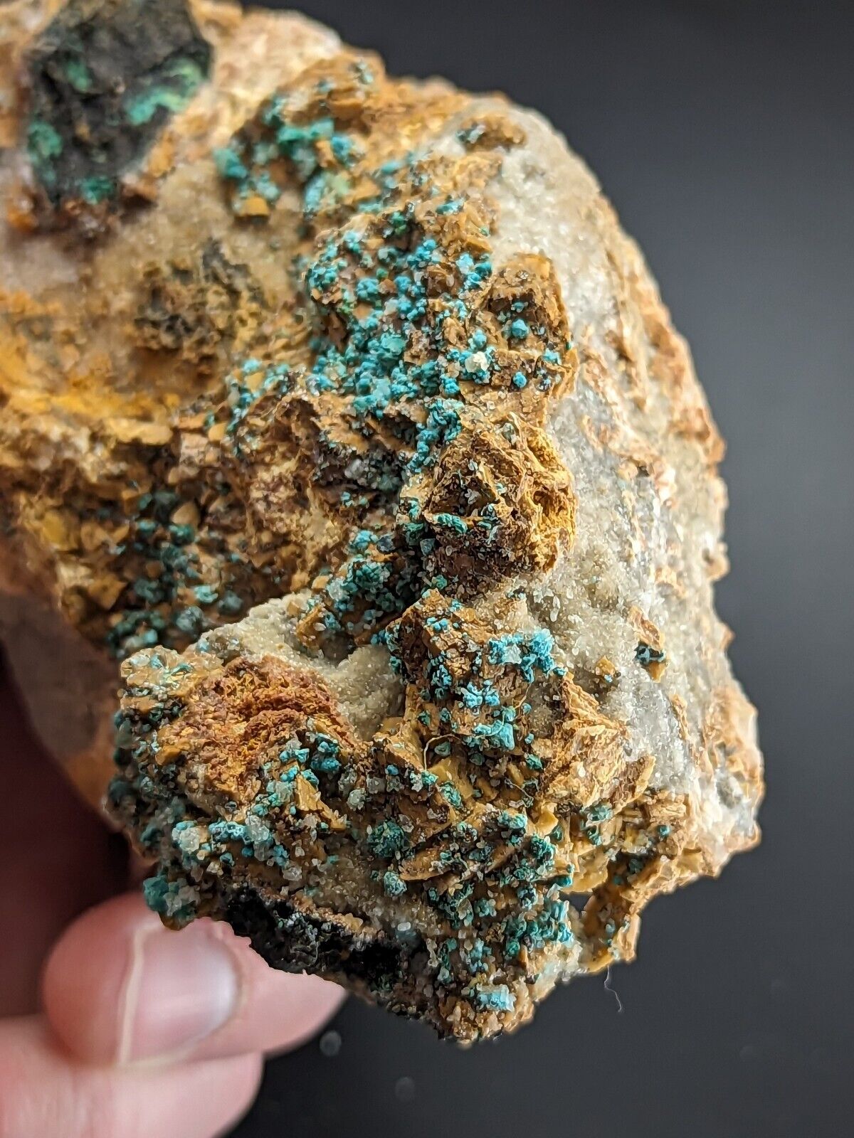 Very Rare Aurichalcite and Selenite Red Cloud Mine Rush Marion Co. Arkansas - Collectibles:Rocks Fossils &