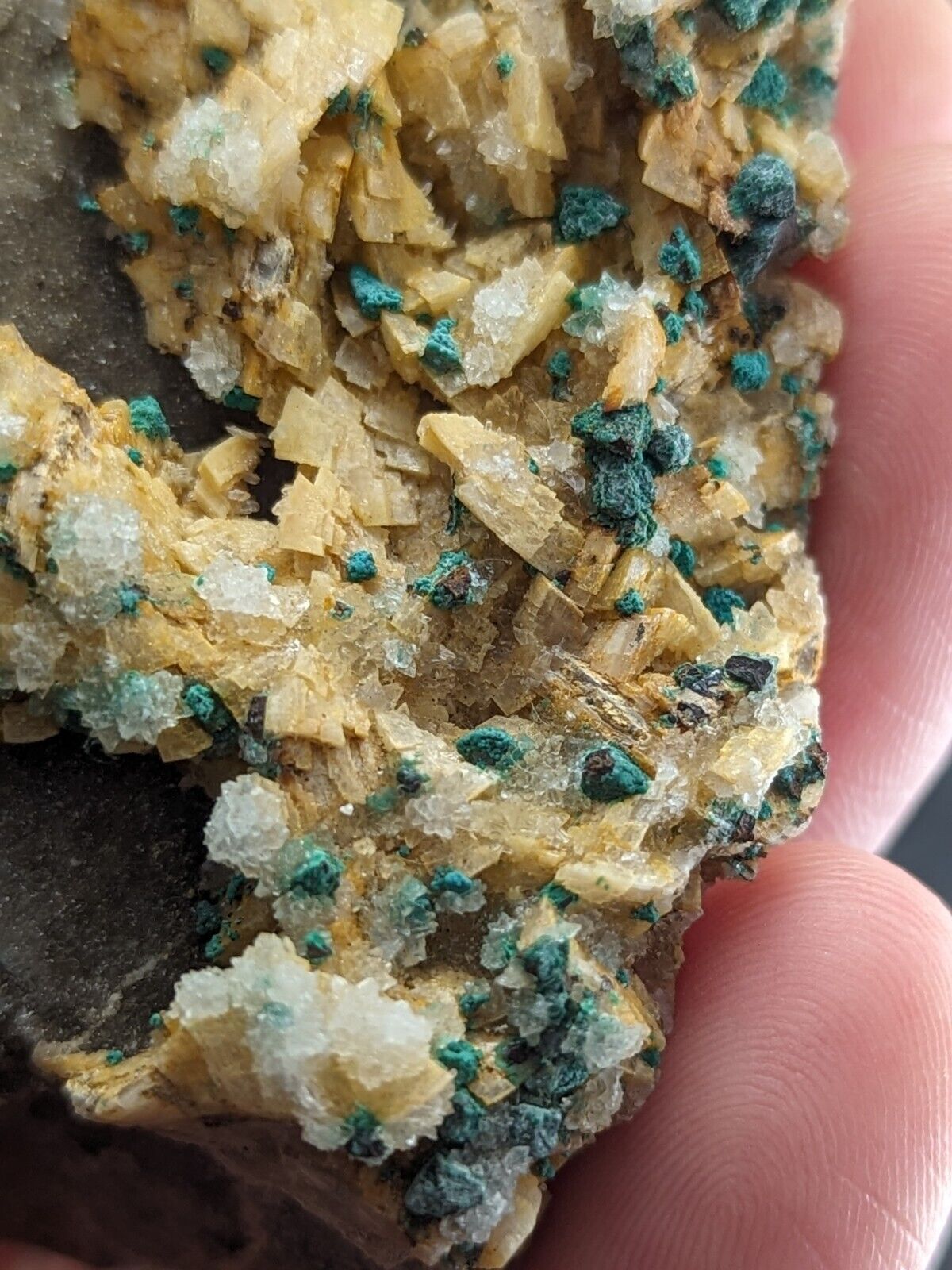 Very Rare Aurichalcite and Selenite Red Cloud Mine Rush Marion Co. Arkansas - Collectibles:Rocks Fossils &