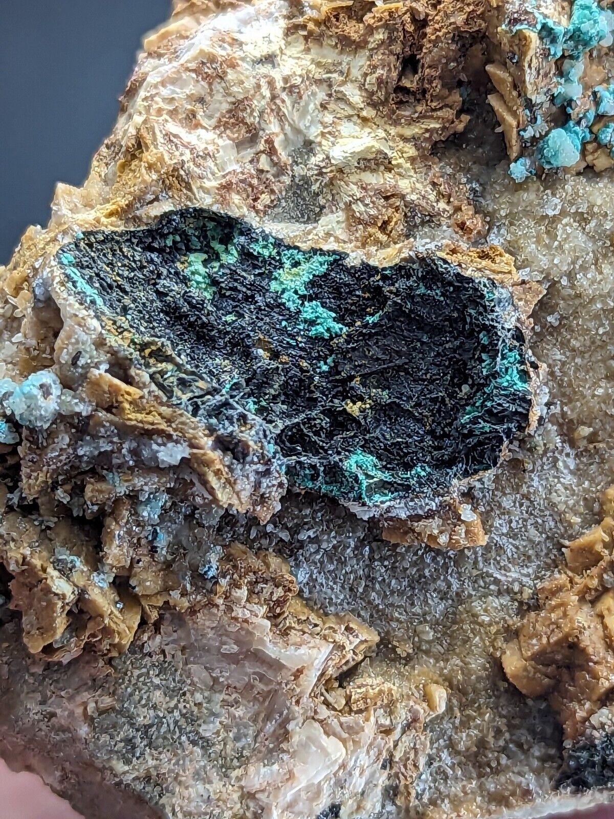 Very Rare Aurichalcite and Selenite Red Cloud Mine Rush Marion Co. Arkansas - Collectibles:Rocks Fossils &