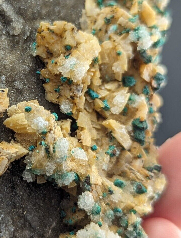Very Rare Aurichalcite and Selenite Red Cloud Mine Rush Marion Co. Arkansas - Collectibles:Rocks Fossils &