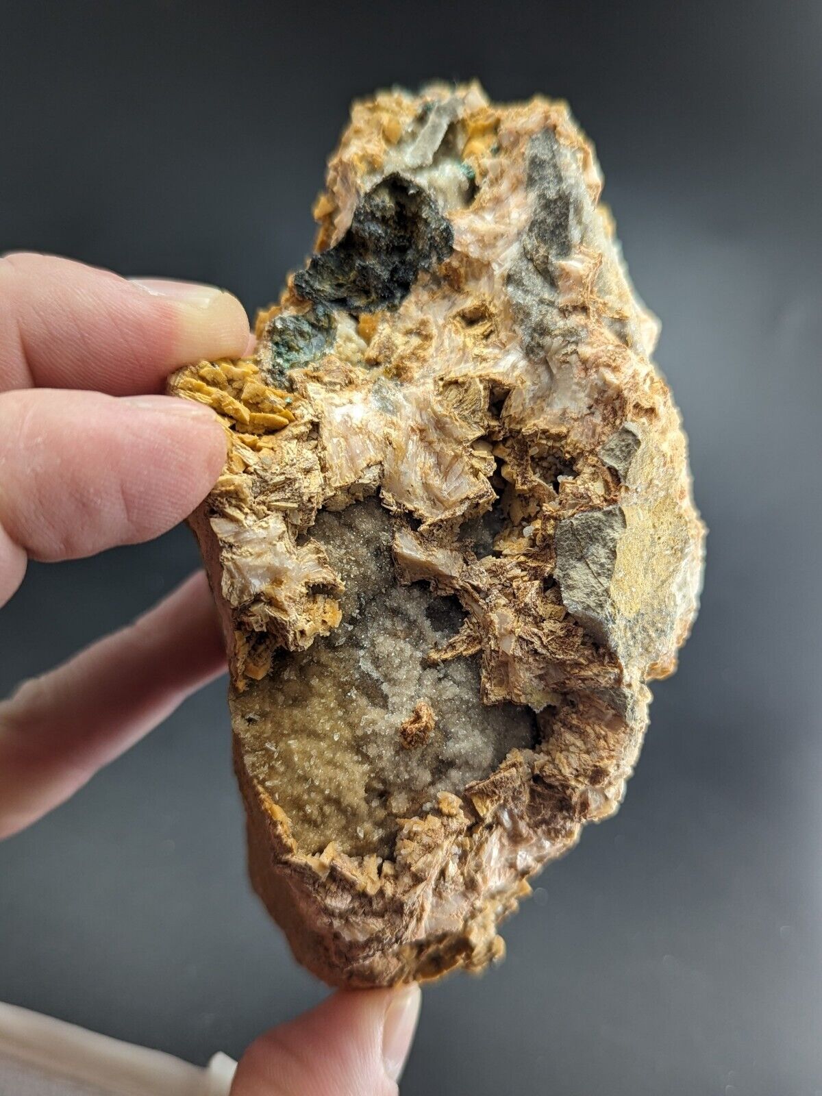 Very Rare Aurichalcite and Selenite Red Cloud Mine Rush Marion Co. Arkansas - Collectibles:Rocks Fossils &