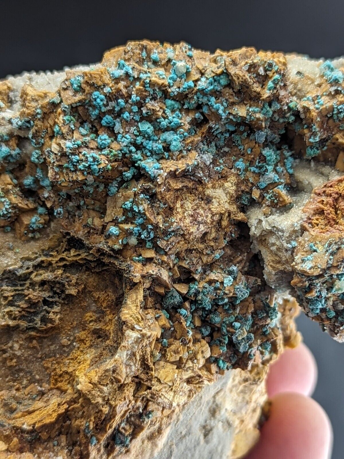Very Rare Aurichalcite and Selenite Red Cloud Mine Rush Marion Co. Arkansas - Collectibles:Rocks Fossils &