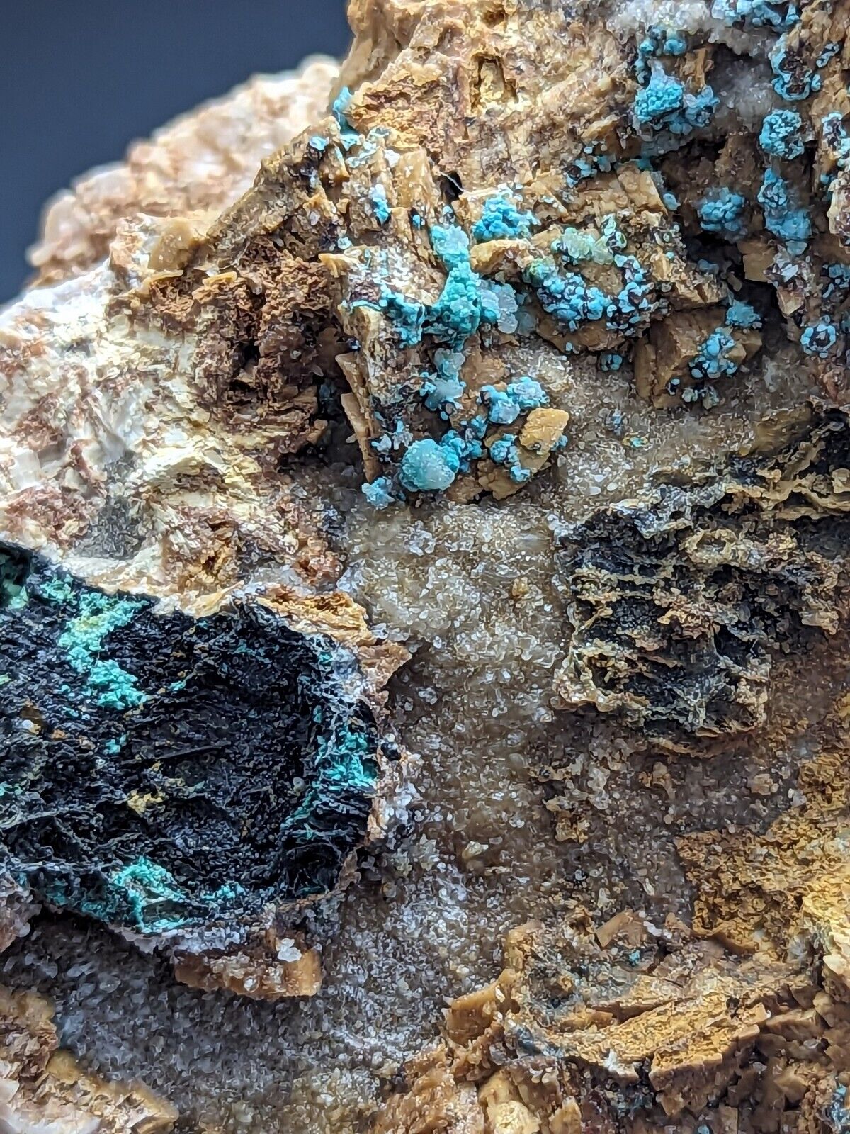 Very Rare Aurichalcite and Selenite Red Cloud Mine Rush Marion Co. Arkansas - Collectibles:Rocks Fossils &