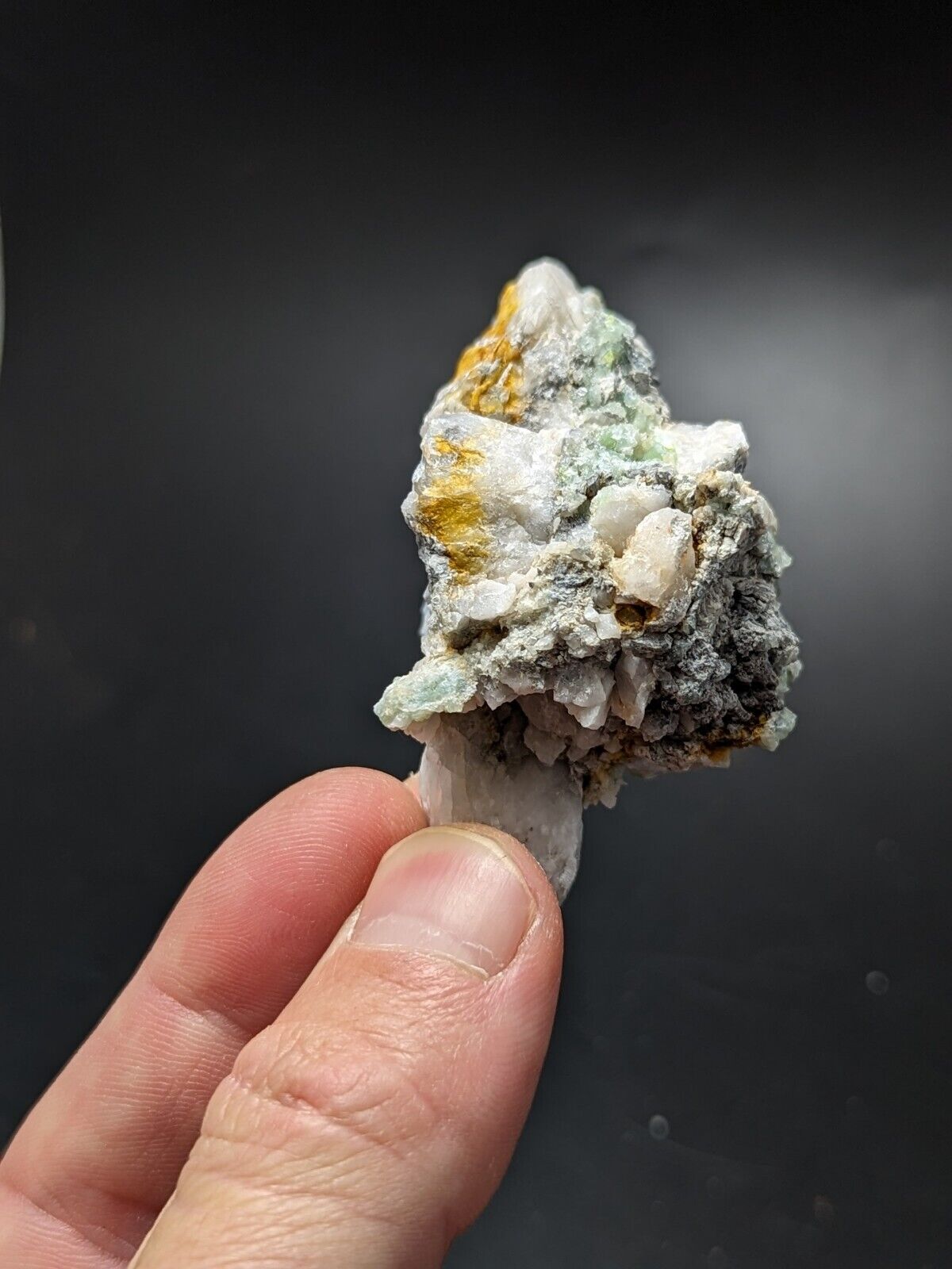 Wavellite and Quartz - Mauldin Mountain Arkansas Mushroom shaped! Unique! - Collectibles:Rocks Fossils &