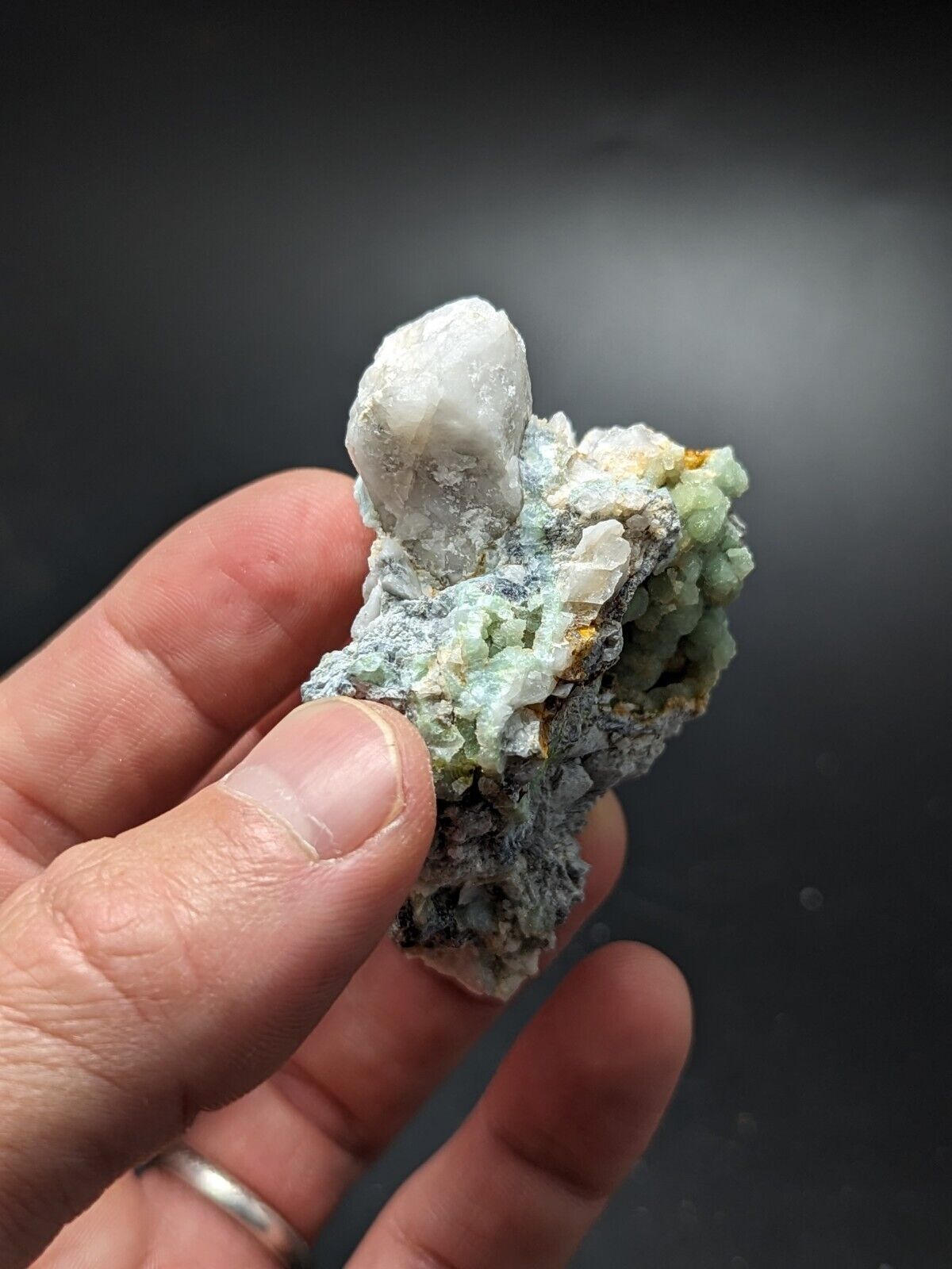 Wavellite and Quartz - Mauldin Mountain Arkansas Mushroom shaped! Unique! - Collectibles:Rocks Fossils &