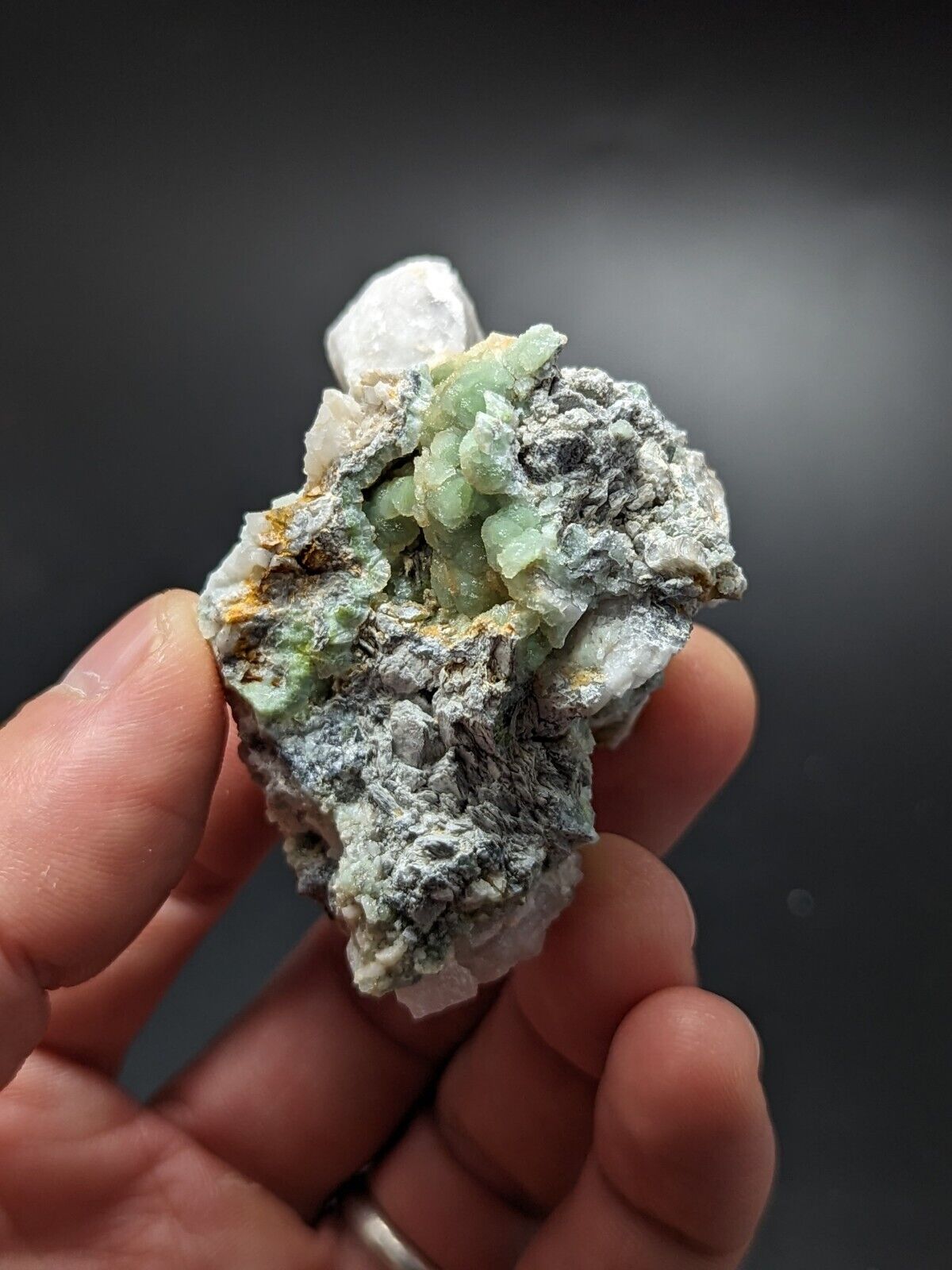 Wavellite and Quartz - Mauldin Mountain Arkansas Mushroom shaped! Unique! - Collectibles:Rocks Fossils &
