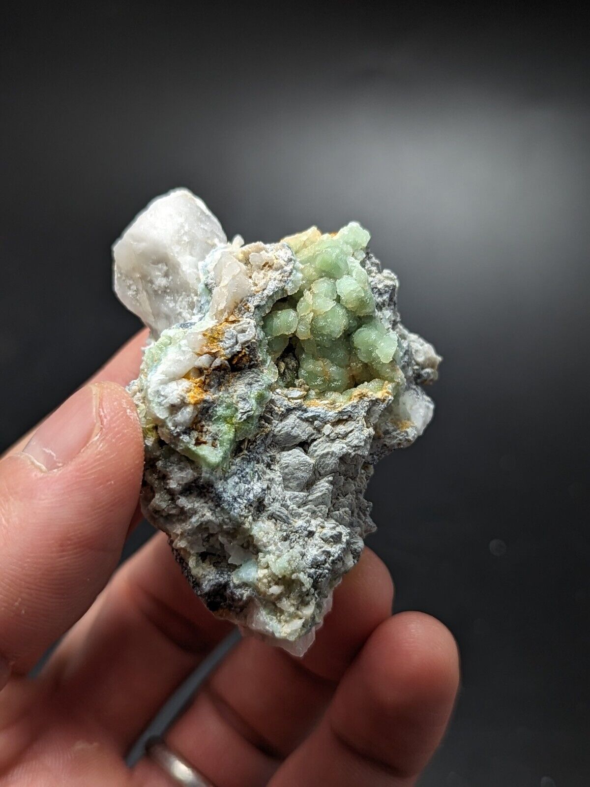 Wavellite and Quartz - Mauldin Mountain Arkansas Mushroom shaped! Unique! - Collectibles:Rocks Fossils &
