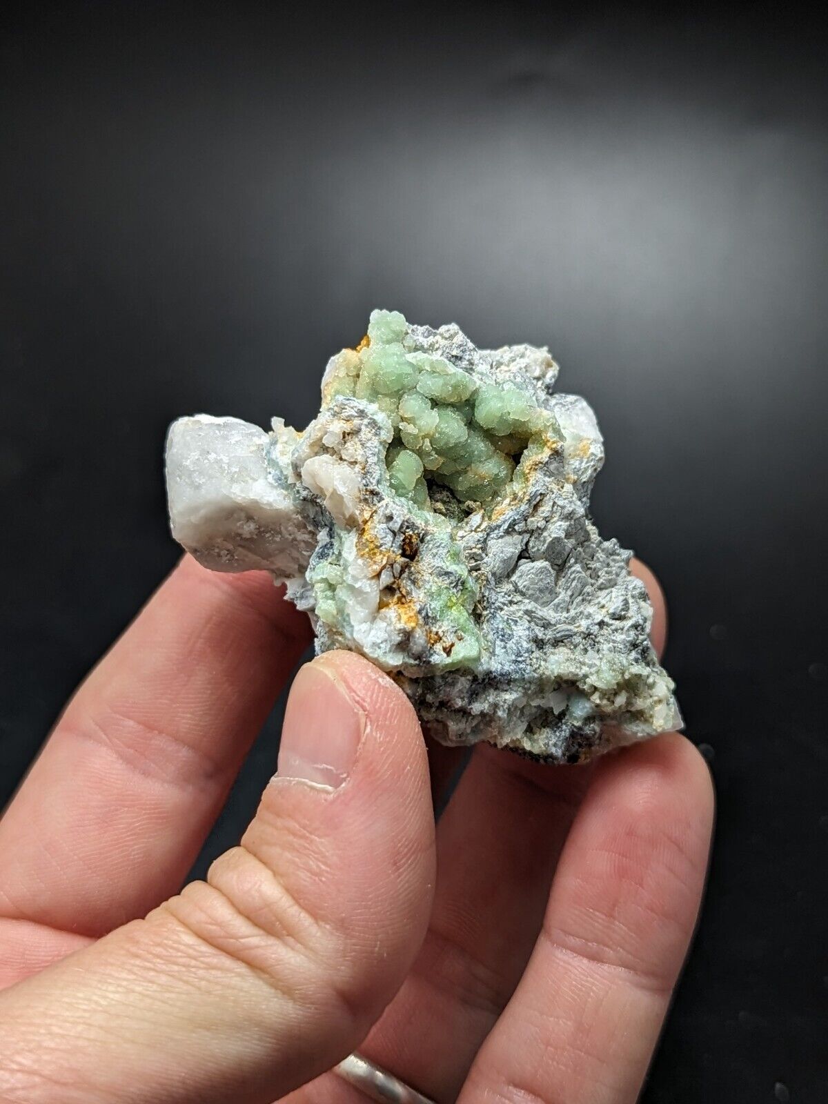 Wavellite and Quartz - Mauldin Mountain Arkansas Mushroom shaped! Unique! - Collectibles:Rocks Fossils &