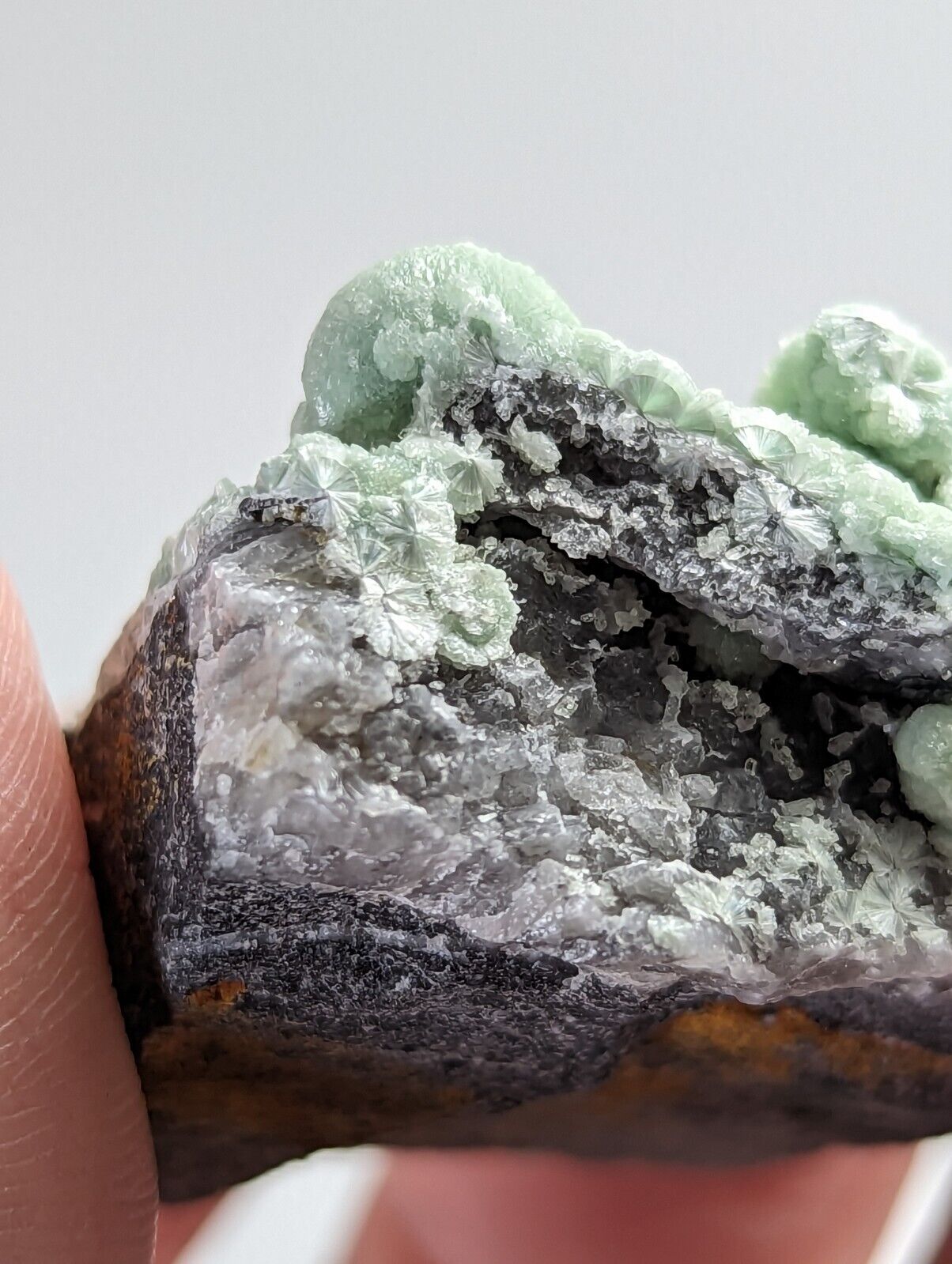 Wavellite on Quartz - Mauldin Mountain Montgomery County Arkansas - Collectibles:Rocks Fossils & Minerals:Crystals