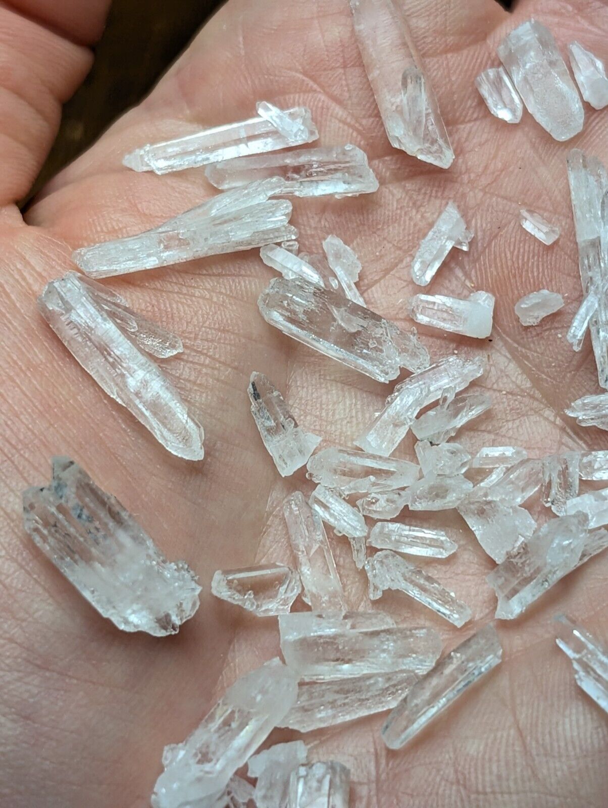 x50 Small Jeffrey Quarry Solution Quartz Crystals Arkansas Old Stock OOAK Set - Collectibles:Rocks Fossils &