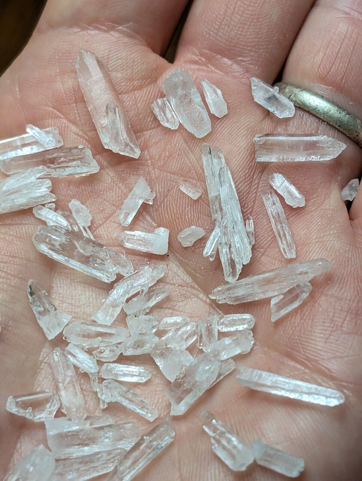 x50 Small Jeffrey Quarry Solution Quartz Crystals Arkansas Old Stock OOAK Set - Collectibles:Rocks Fossils &