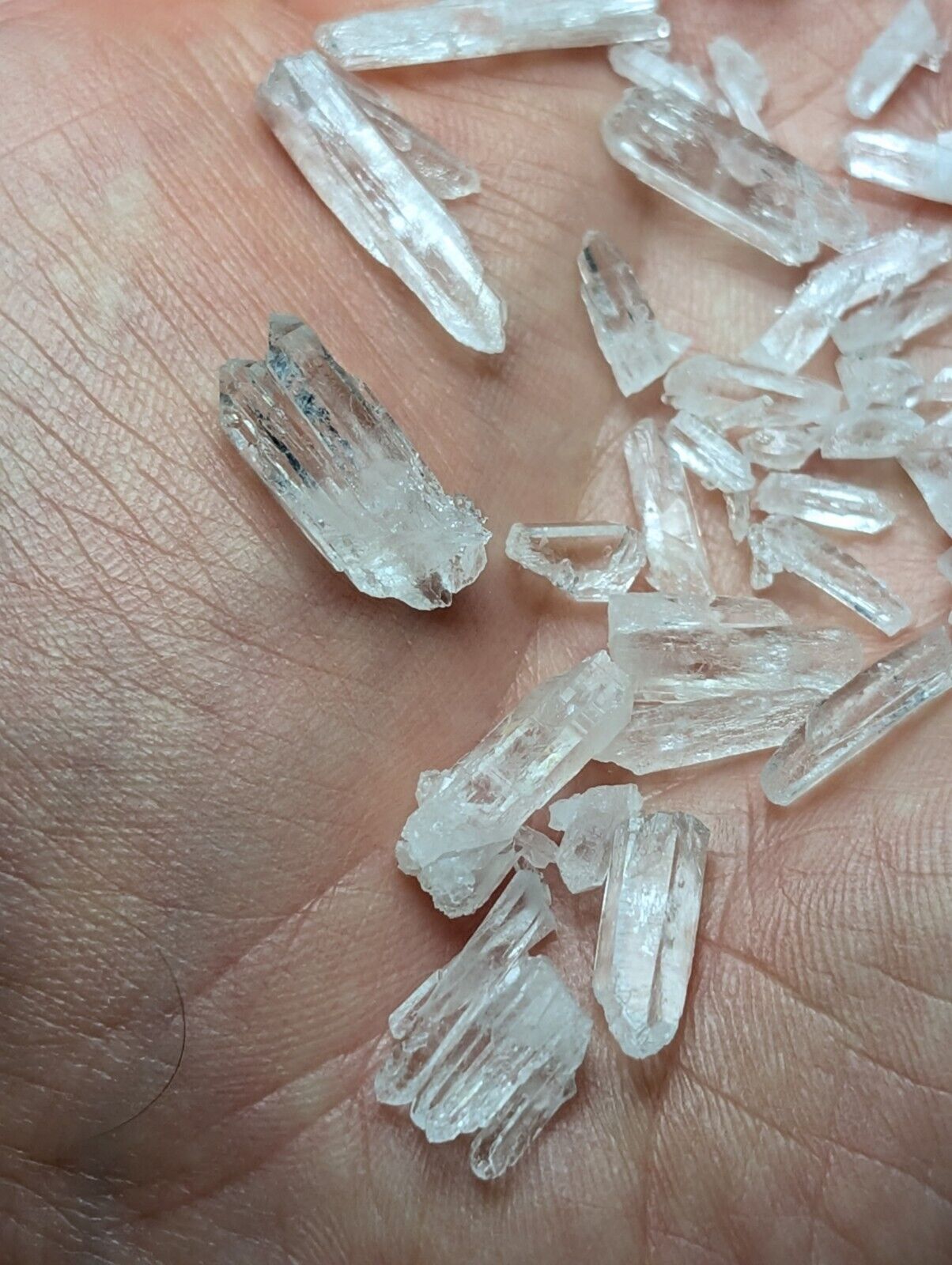 x50 Small Jeffrey Quarry Solution Quartz Crystals Arkansas Old Stock OOAK Set - Collectibles:Rocks Fossils &