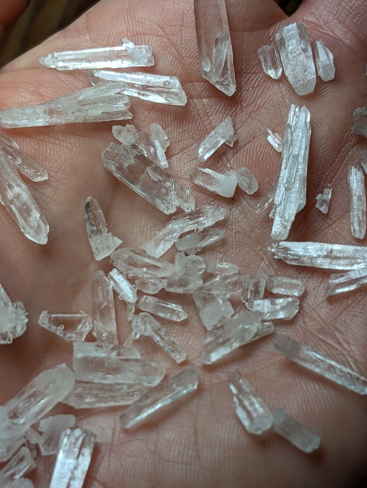 x50 Small Jeffrey Quarry Solution Quartz Crystals Arkansas Old Stock OOAK Set - Collectibles:Rocks Fossils &