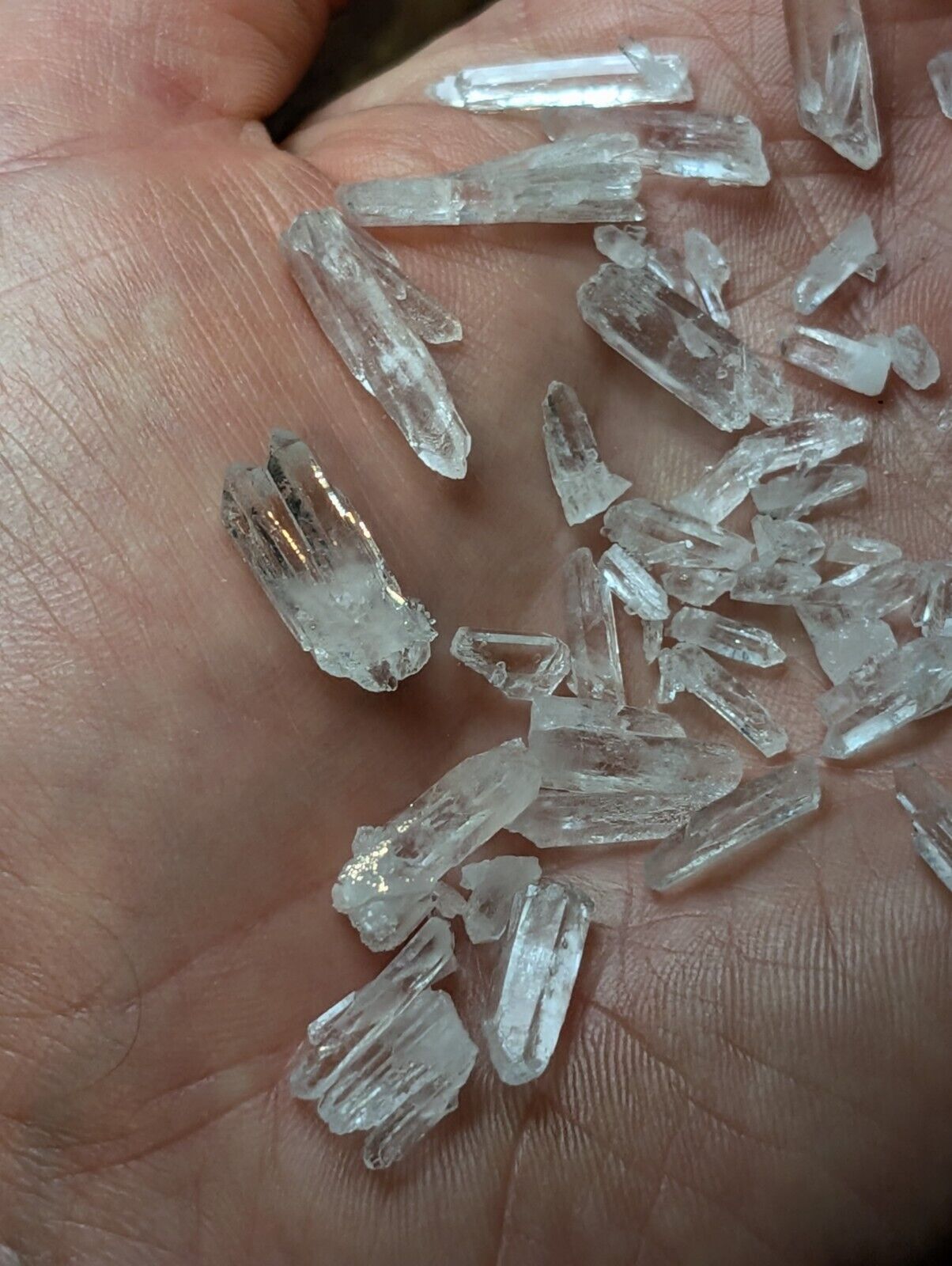 x50 Small Jeffrey Quarry Solution Quartz Crystals Arkansas Old Stock OOAK Set - Collectibles:Rocks Fossils &