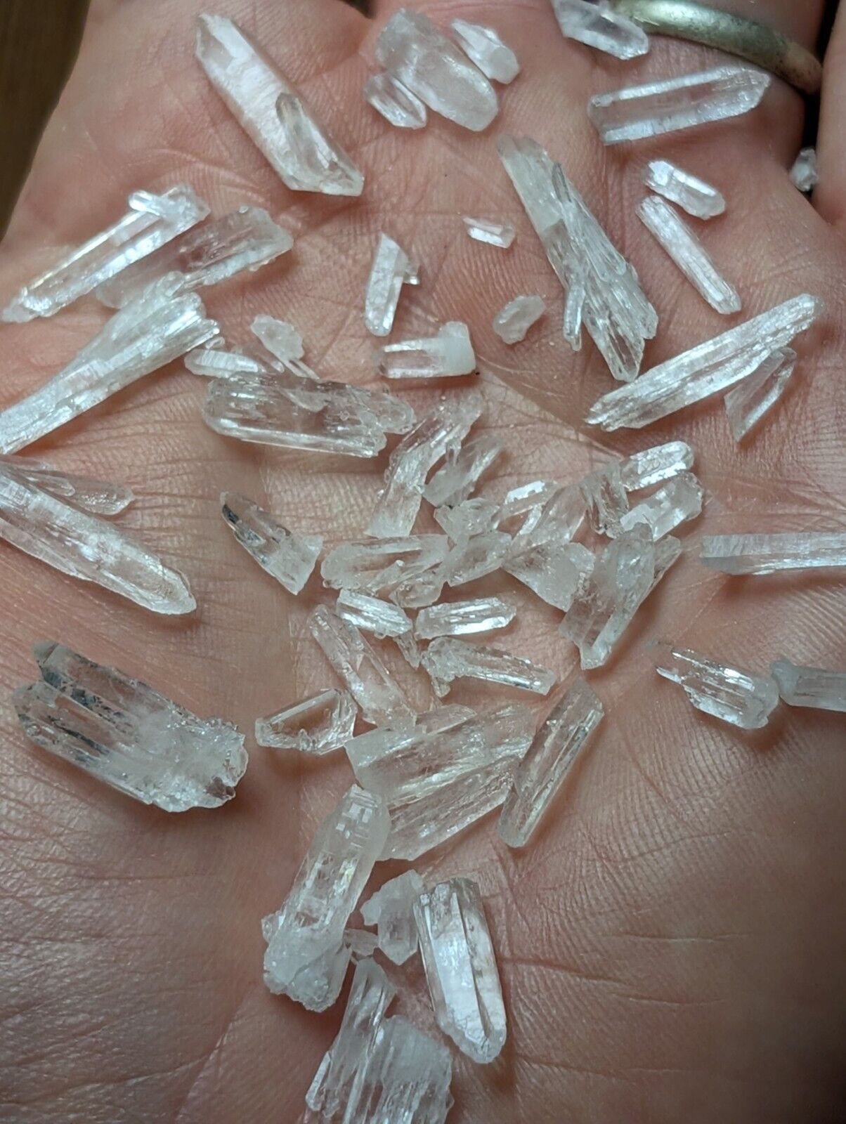 x50 Small Jeffrey Quarry Solution Quartz Crystals Arkansas Old Stock OOAK Set - Collectibles:Rocks Fossils &
