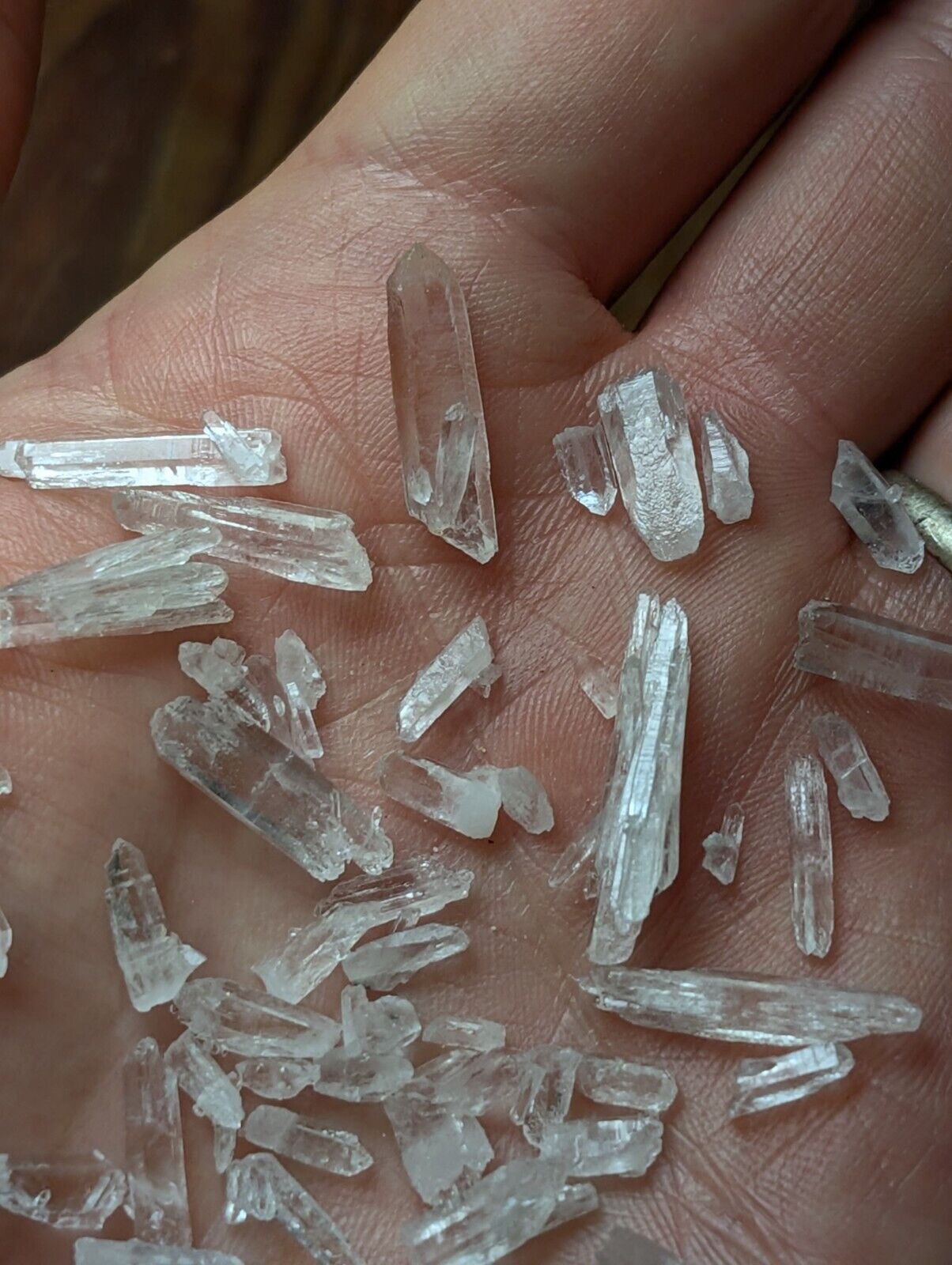 x50 Small Jeffrey Quarry Solution Quartz Crystals Arkansas Old Stock OOAK Set - Collectibles:Rocks Fossils &