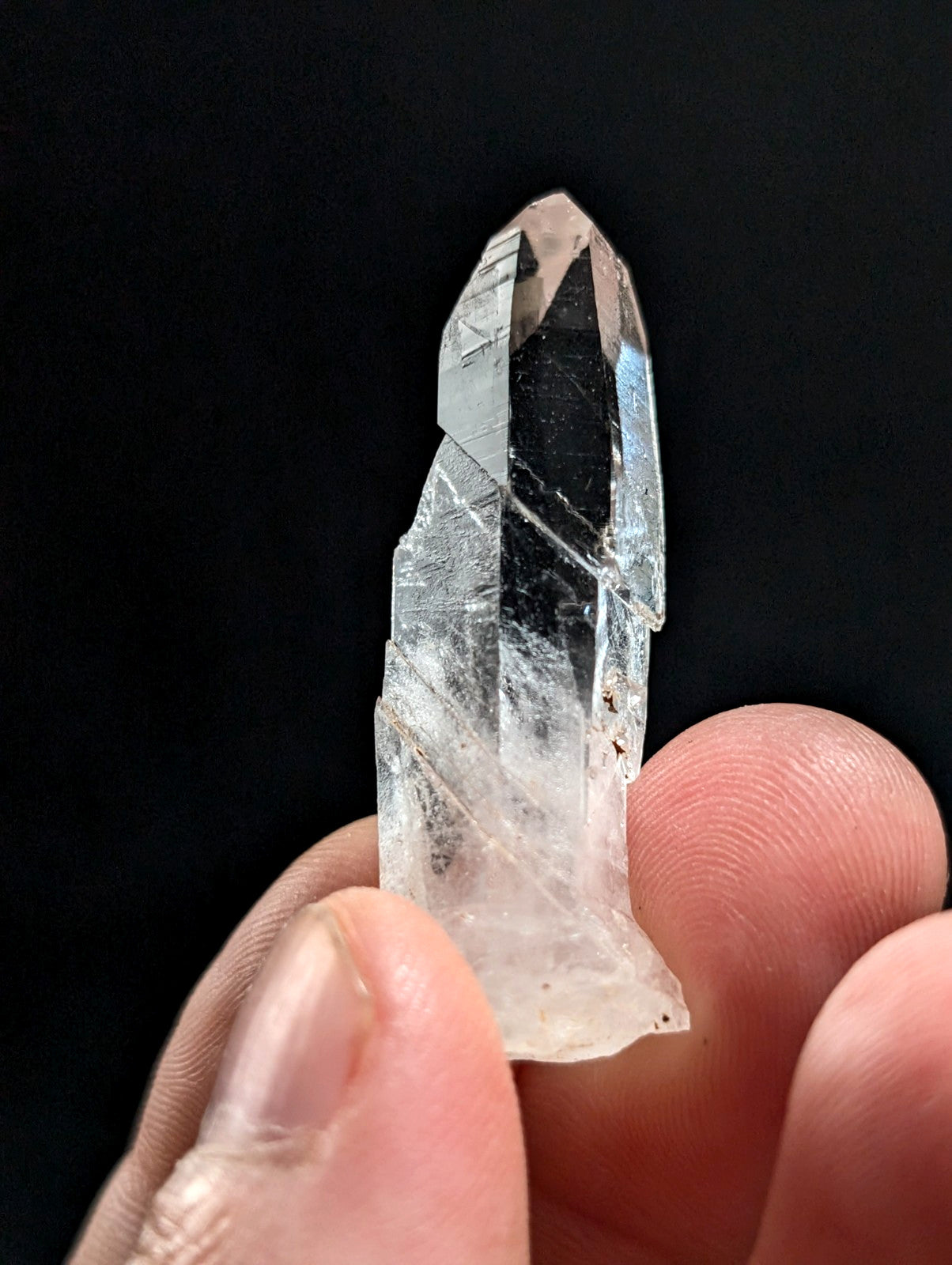VERY RARE Slipped Growth Quartz Crystal Point,  Montgomery County, Arkansas, USA