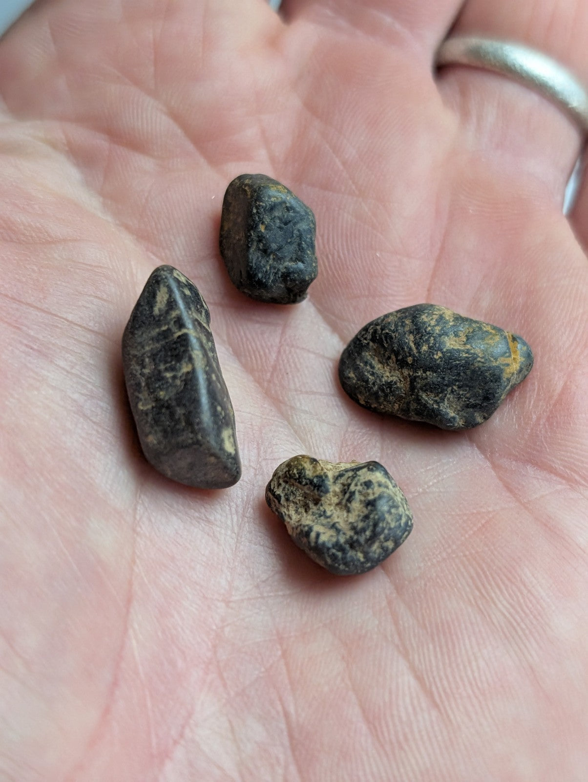Very Rare, set of x4 Placer Rutile, Arkansas, Magnet Cove, Old Stock, ex Delinde