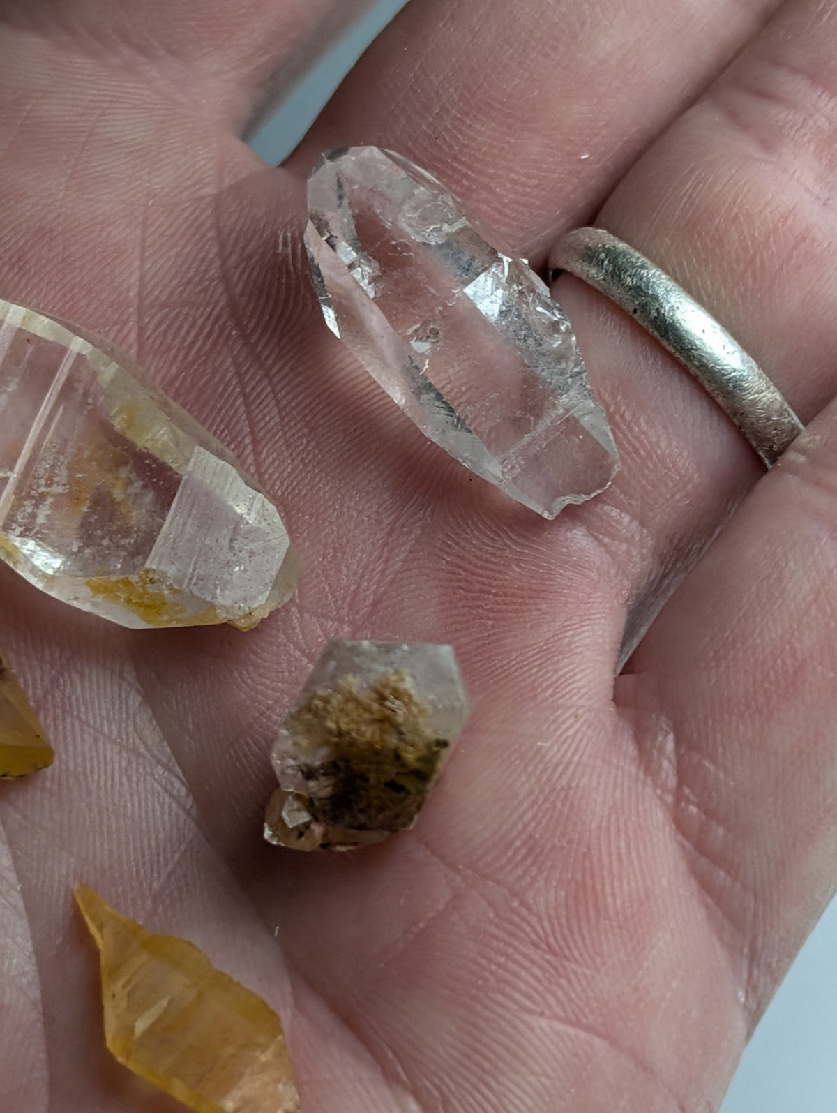 Set of 8 Double Terminated Quartz Crystals from Garland County, Arkansas , A+