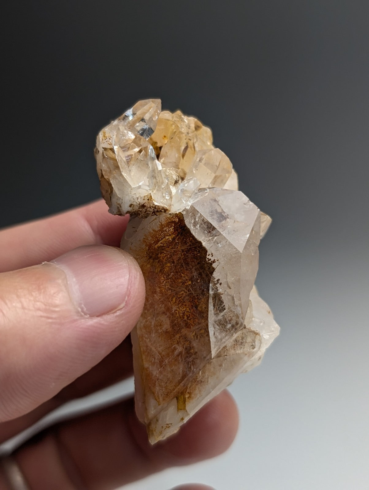 Amazing Quartz Crystal Cluster w/ clay inclusions, Montgomery County, Arkansas